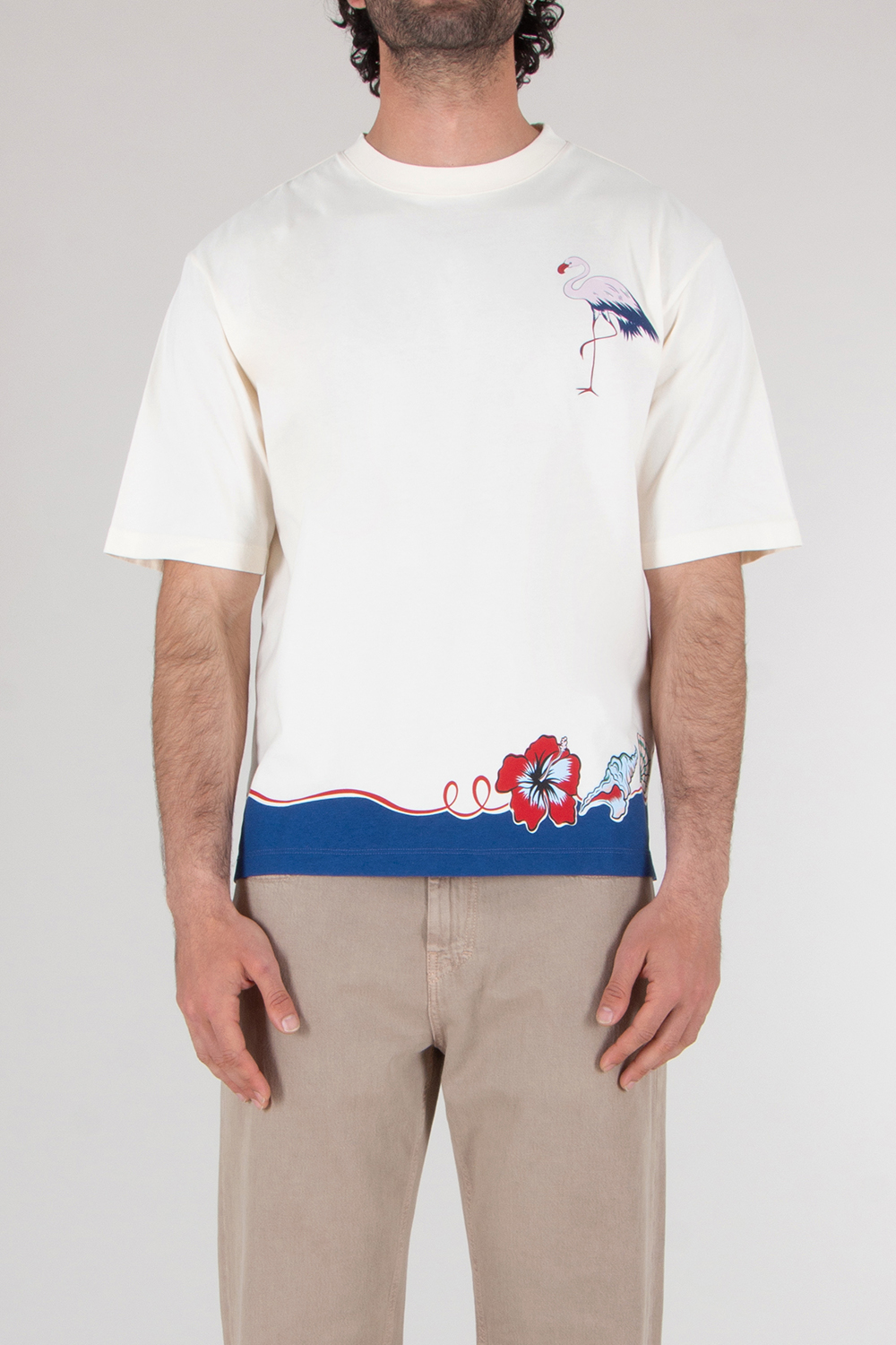 DSQUARED2 Loose Fit Aloha Print T- Shirt 