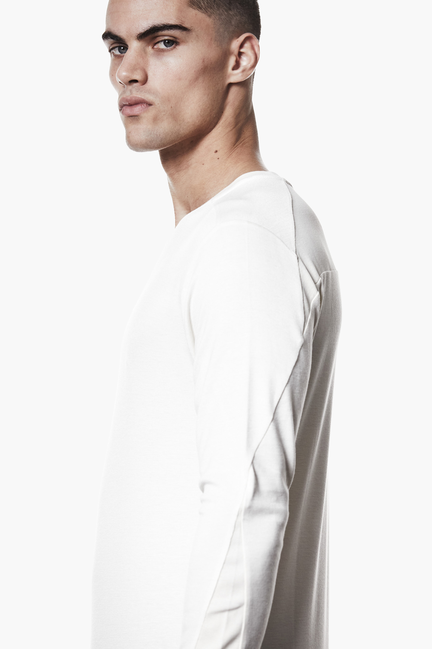 THOM KROM Slim Fit Viscose Stretch Long-Sleeve T-Shirt Langarm, Ärmel, Erwachsener, Mann, Person
