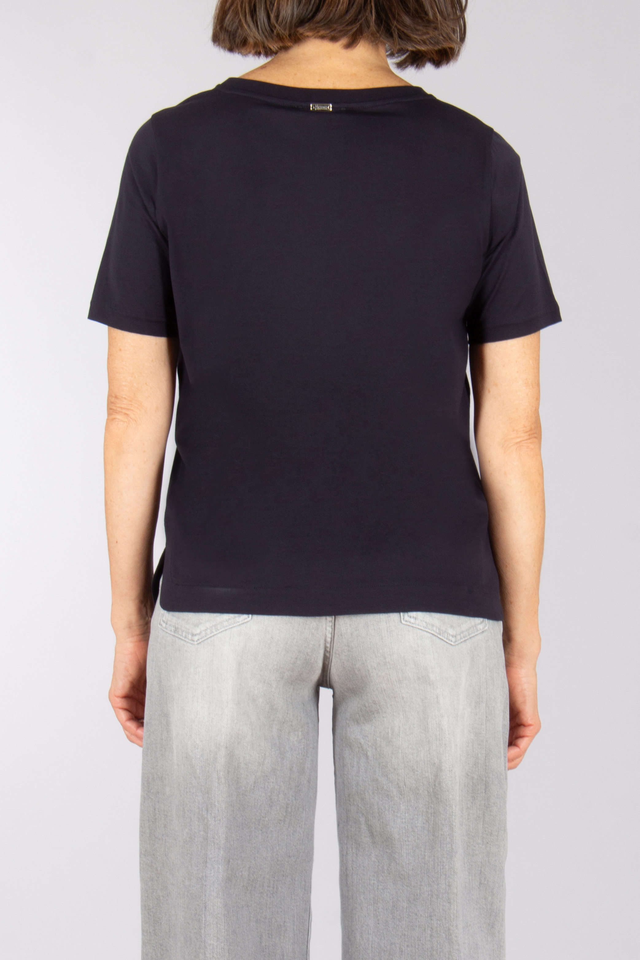 HERNO Regular Fit Cotton Jersey T-Shirt T-shirt, Leinen, Person, Hosen, Jeans