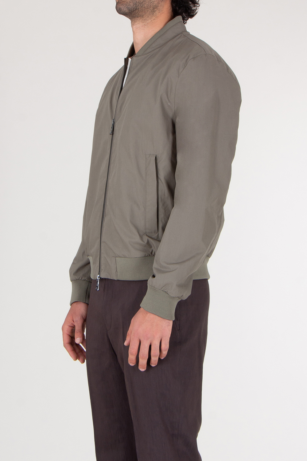 MAXIMILLAN Regular Fit Cotton Poplin Bomber Jacket
