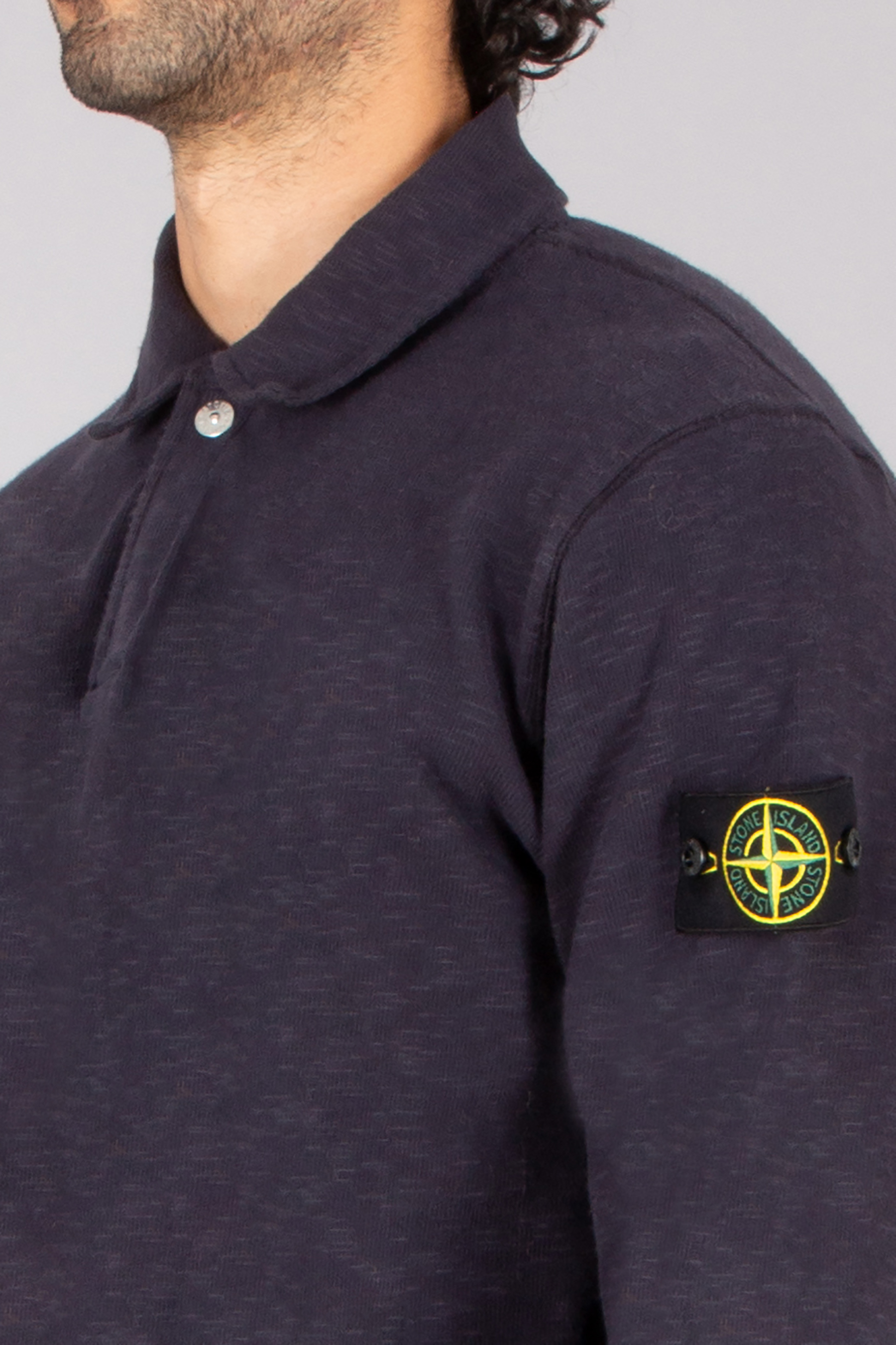STONE ISLAND Regular Fit Vanisé Brushed Heavy Cotton Jersey Polo Sweatshirt Vlies, Erwachsener, Männlich, Mann, Person