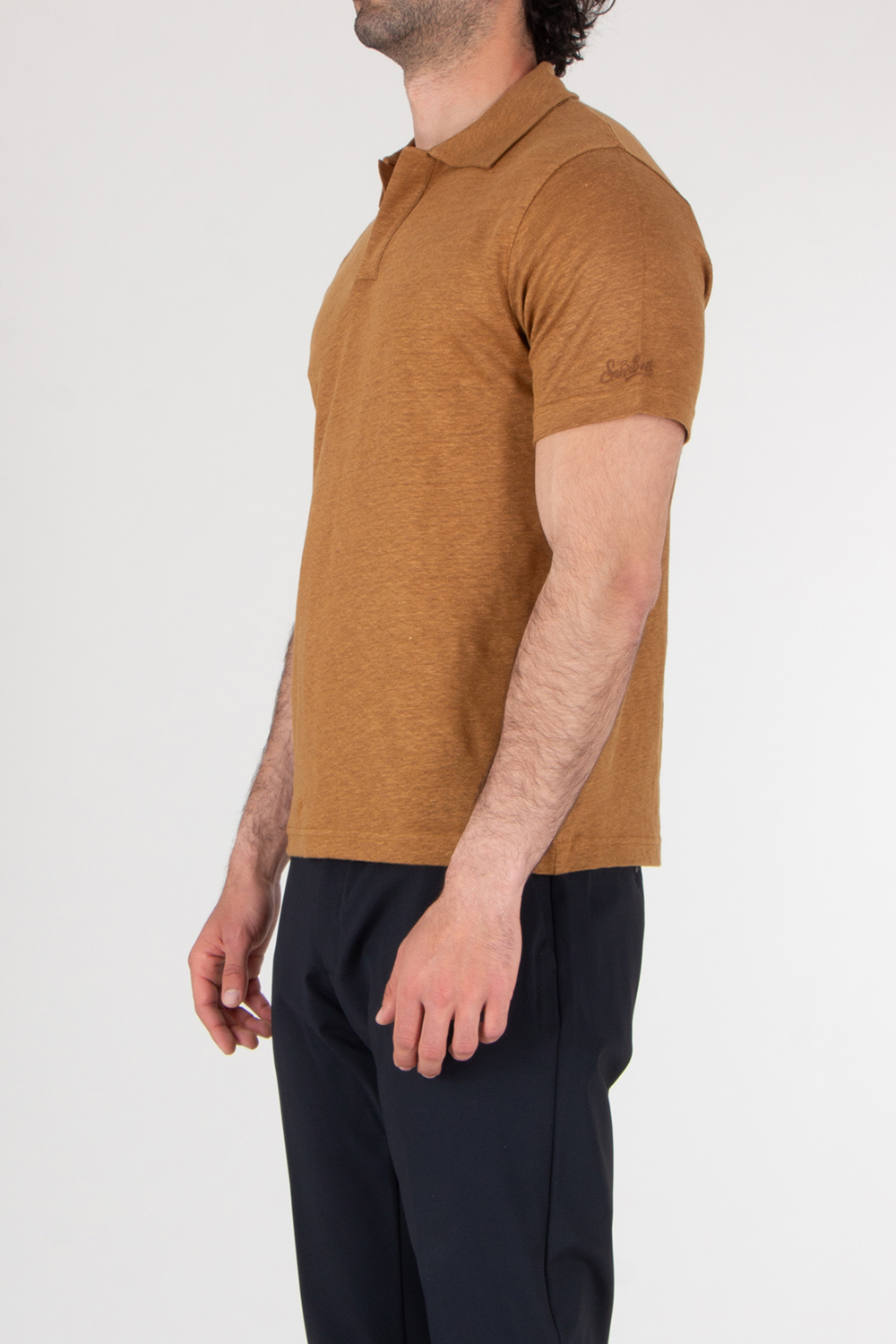 MC2 SAINT BARTH Regular Fit Linen Polo Shirt
