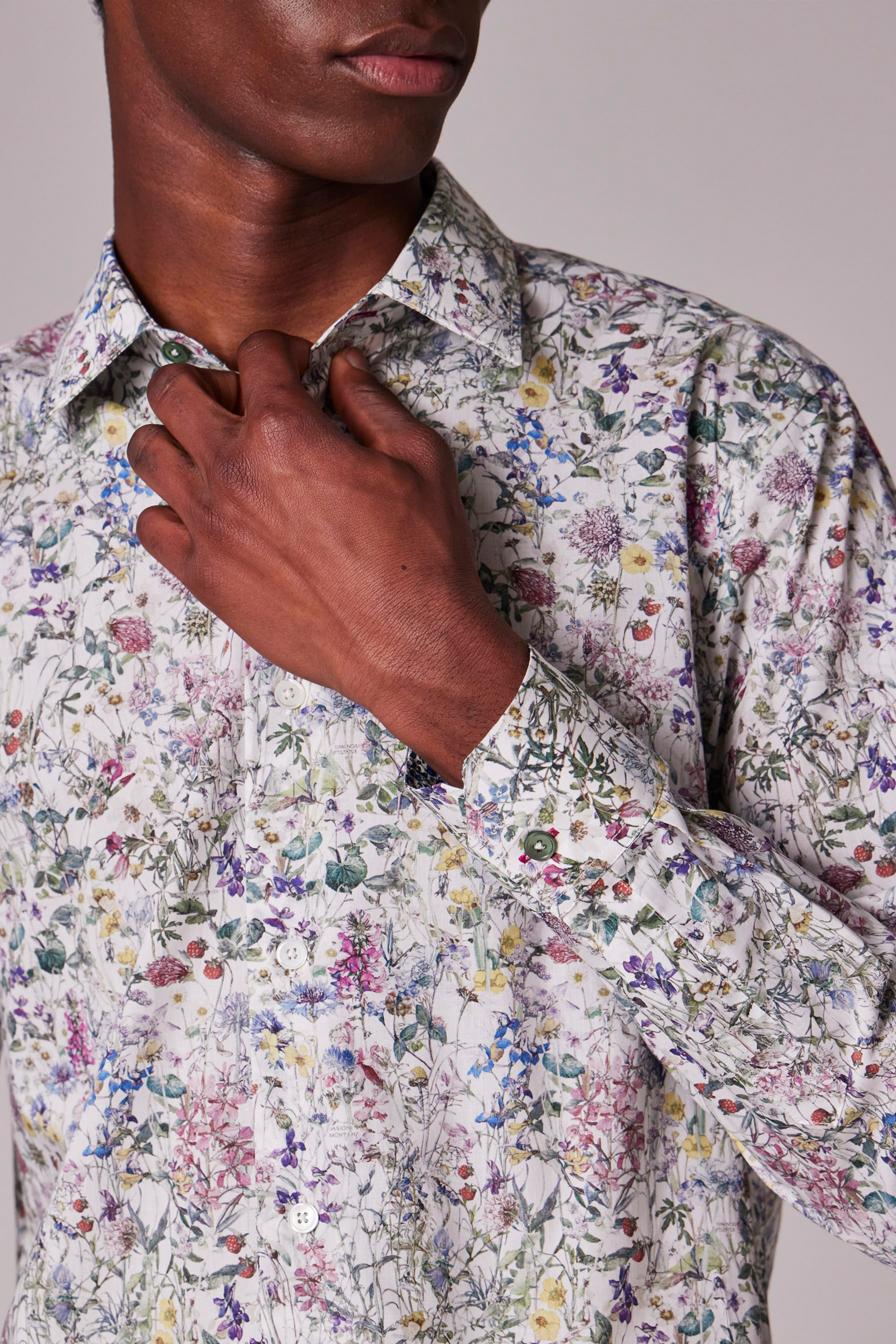 PAUL SMITH Tailored Fit Liberty Floral Print Organically Grown Cotton Shirt Hemd, Langarm, Erwachsener, Mann, Person
