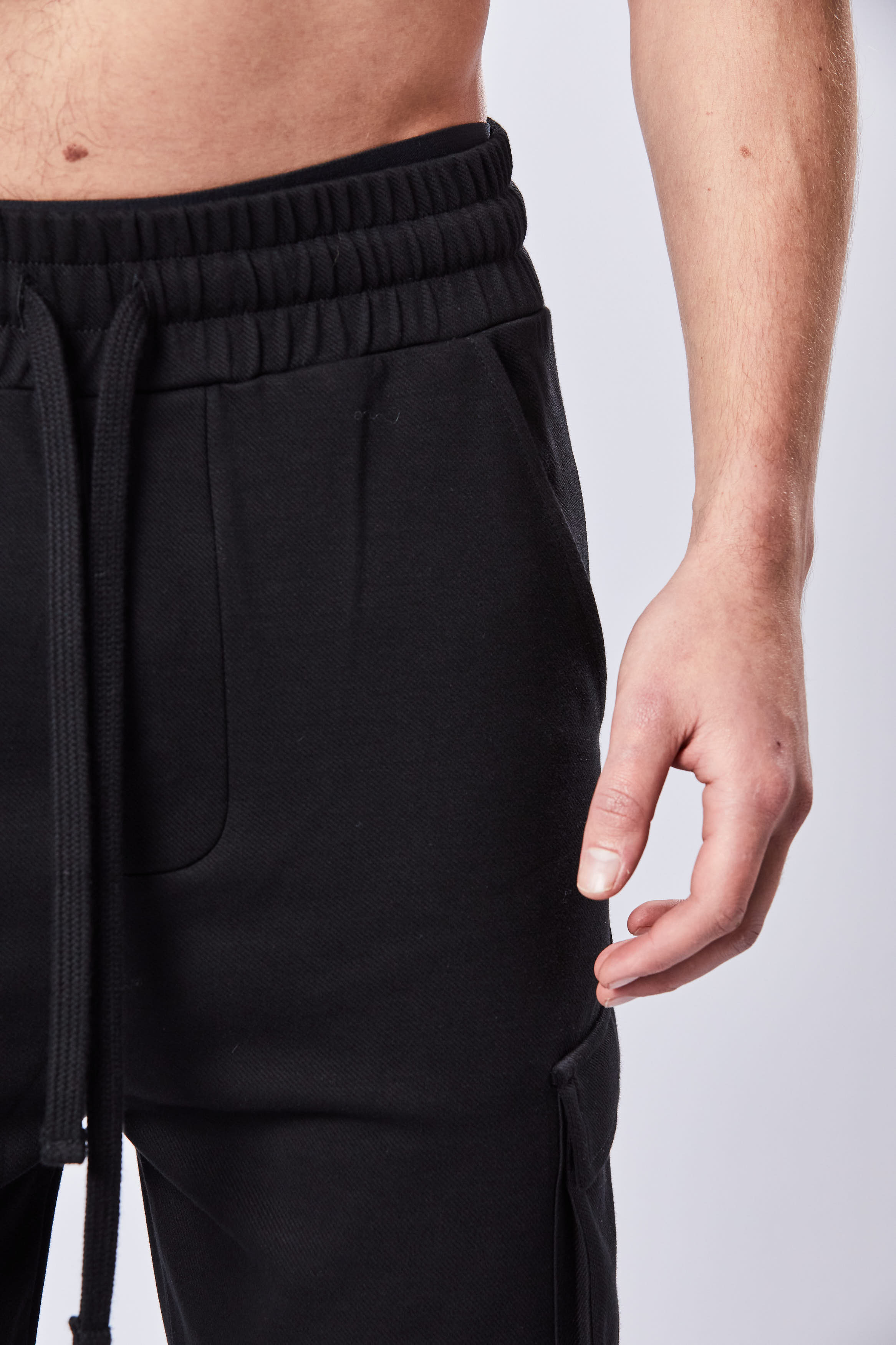 THOM KROM Cropped Crotch Cotton Blend Pants