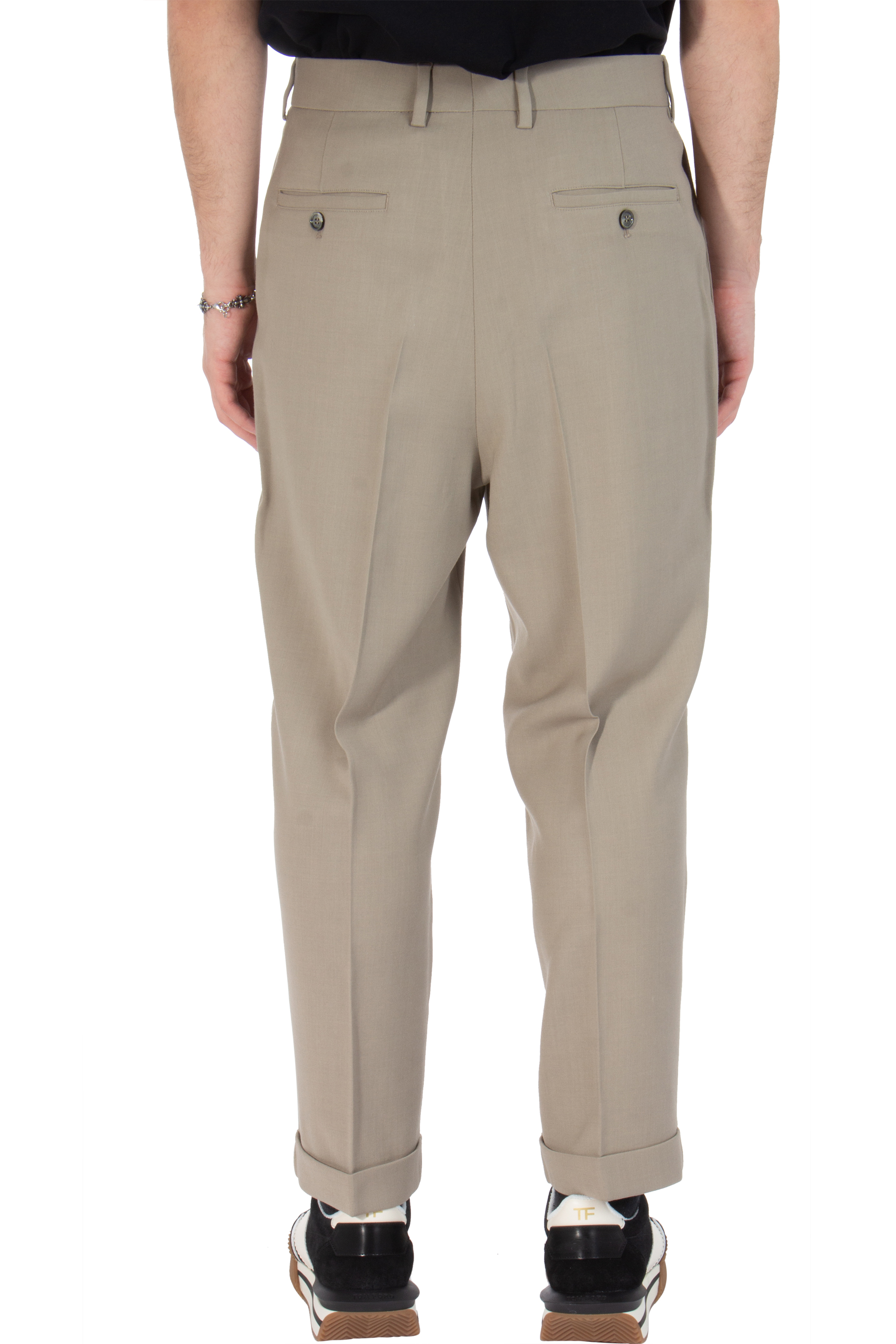 AMI PARIS Carrot Fit Virgin Wool Blend Pants AMI PARIS Carrot Fit Virgin Wool Blend Pants