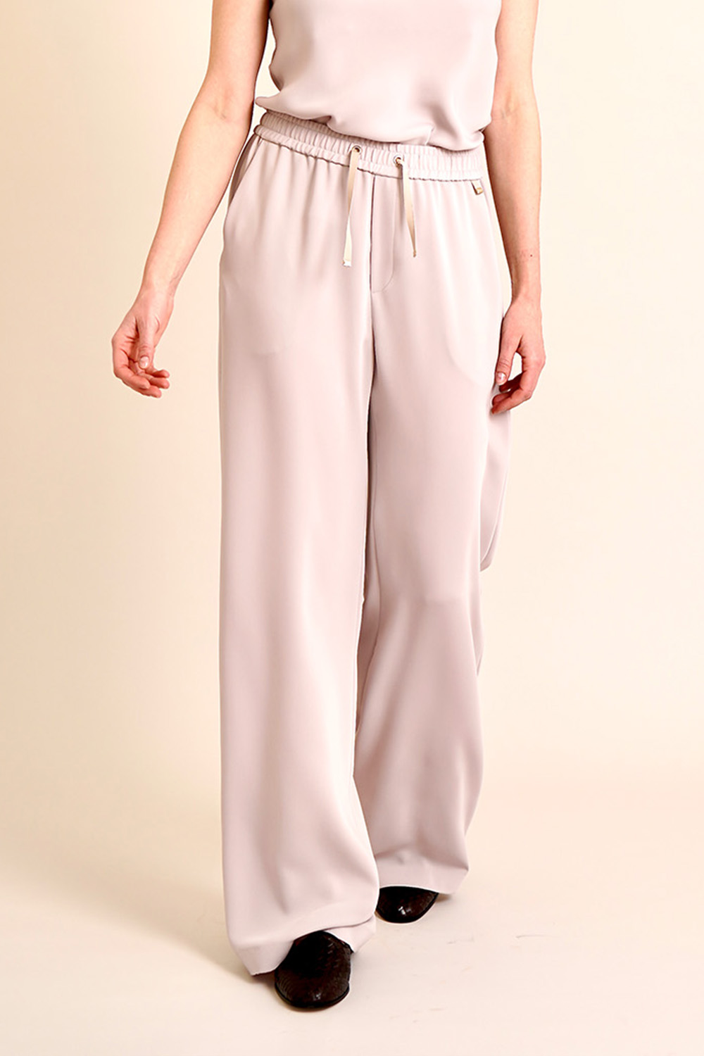 HERNO Regular Fit Wide Leg Trousers