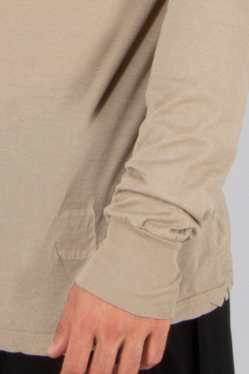 RICK OWENS DRKSHDW Loose Fit Organic Cotton Gauze Jersey Jumbo Long-Sleeve T-Shirt Bekleidung, Langarm, Ärmel, Bluse, Person