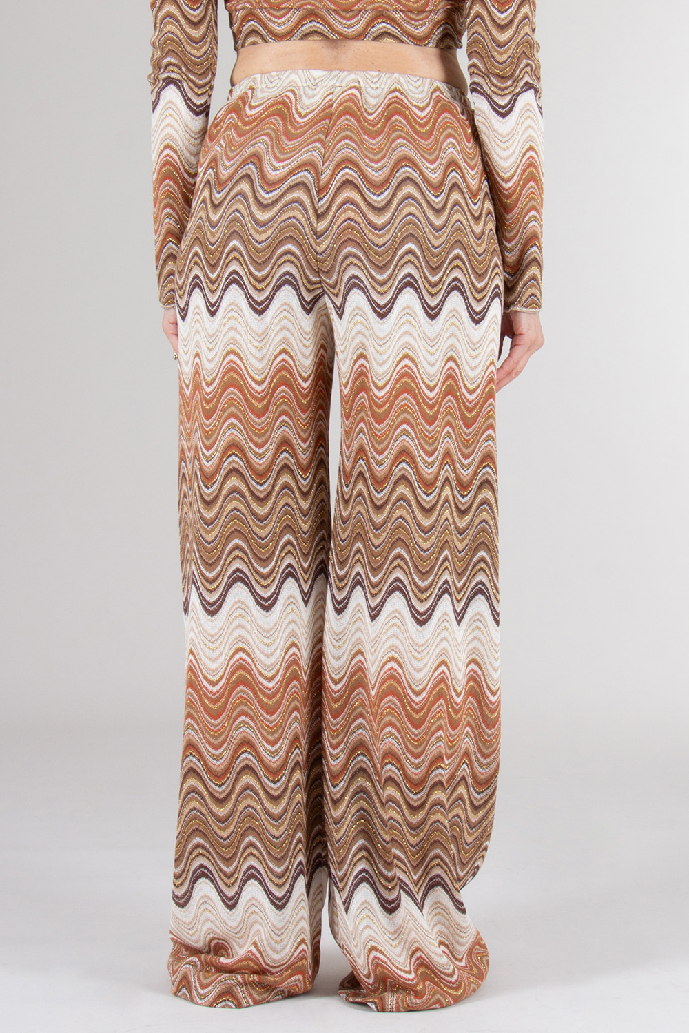MC2 SAINT BARTH Wide Leg Woven Wave Pants