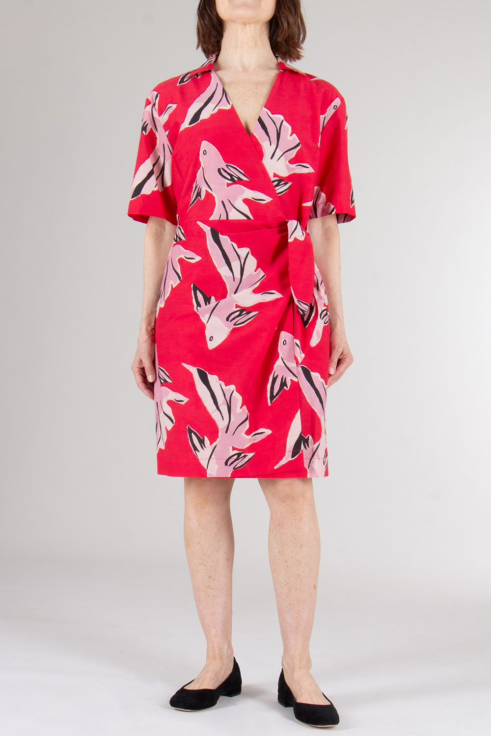 PAUL SMITH Printed Cotton Silk Wrap Dress