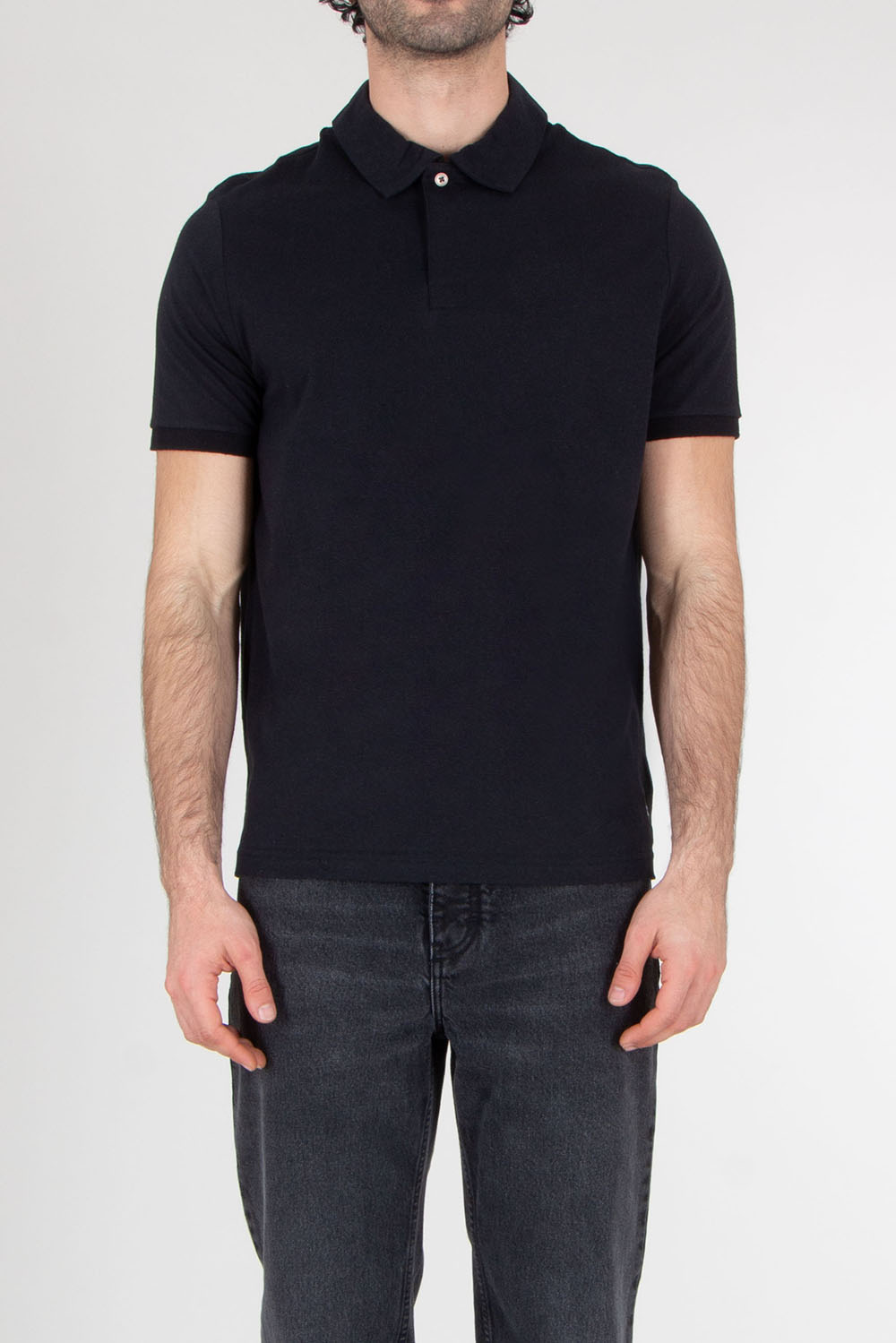 PAUL SMITH Regular Fit Cotton Linen Polo Shirt 