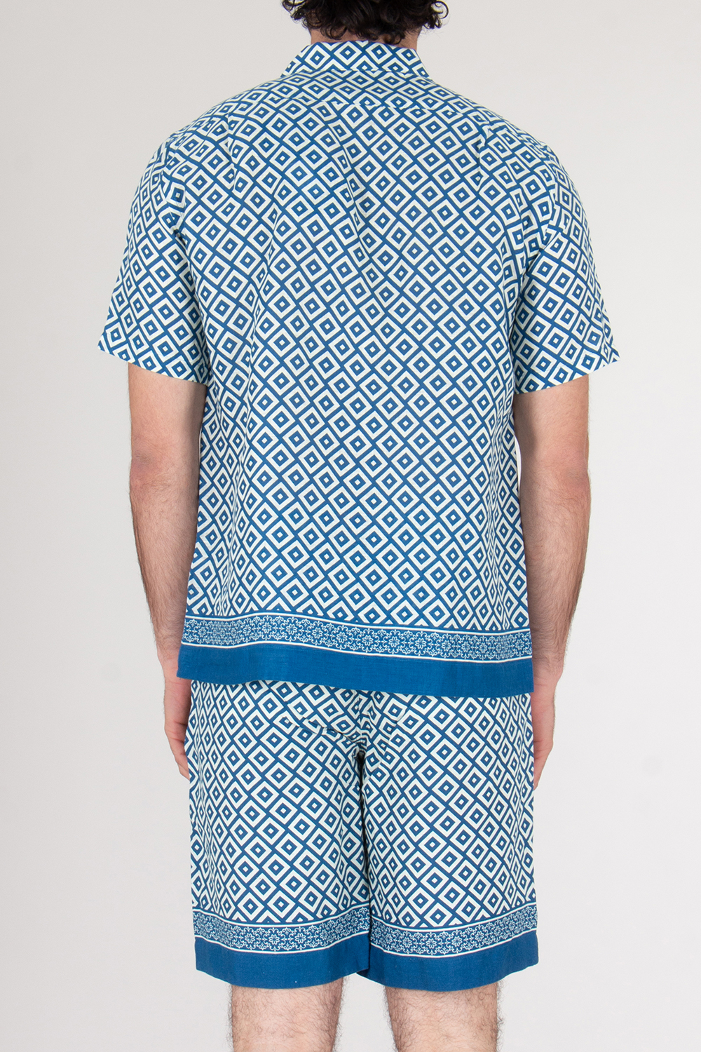 MC2 SAINT BARTH Short Sleeve Patterned Linen Shirt