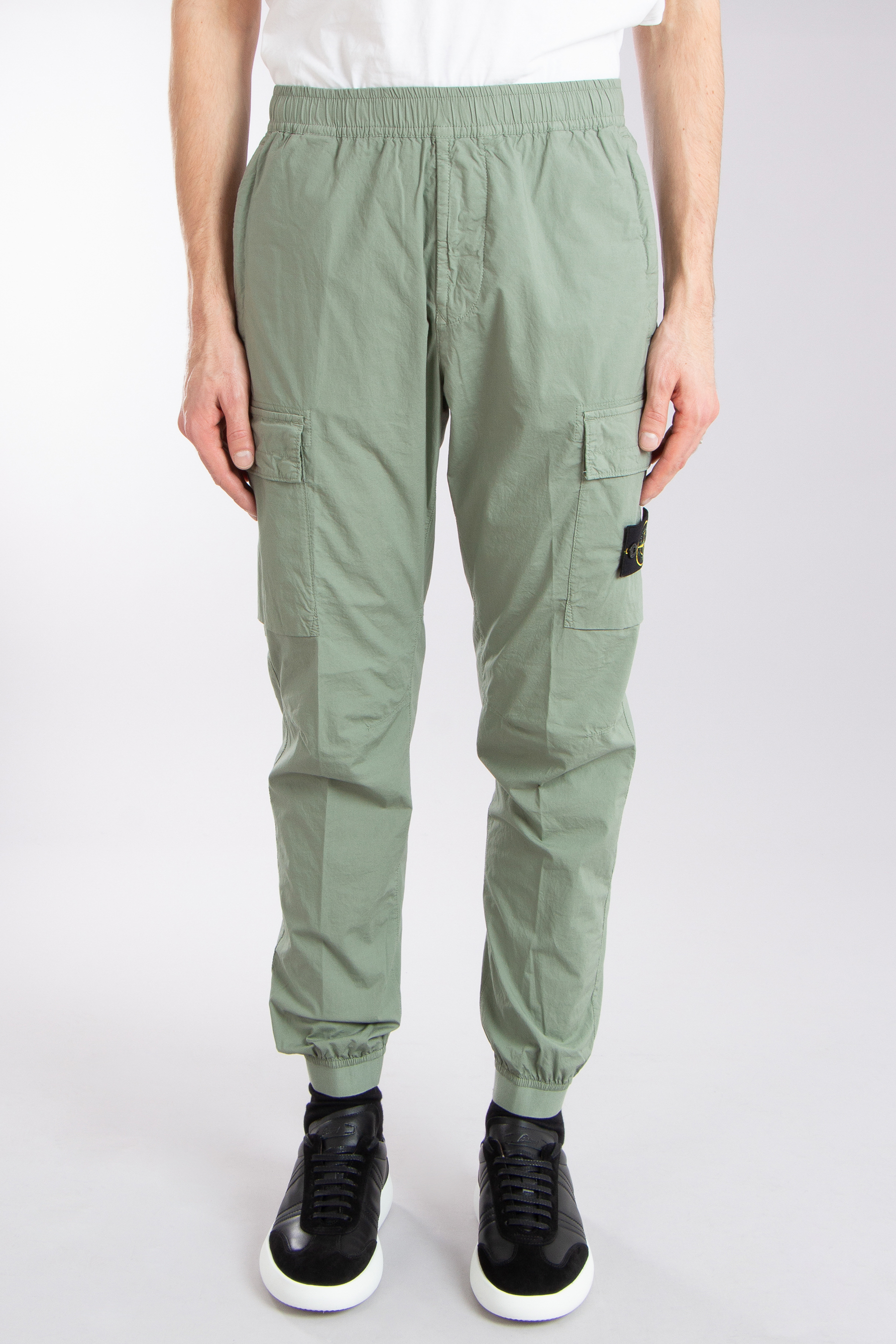STONE ISLAND Regular Tapered Stretch Cotton Tela 'Paracadute' Pants