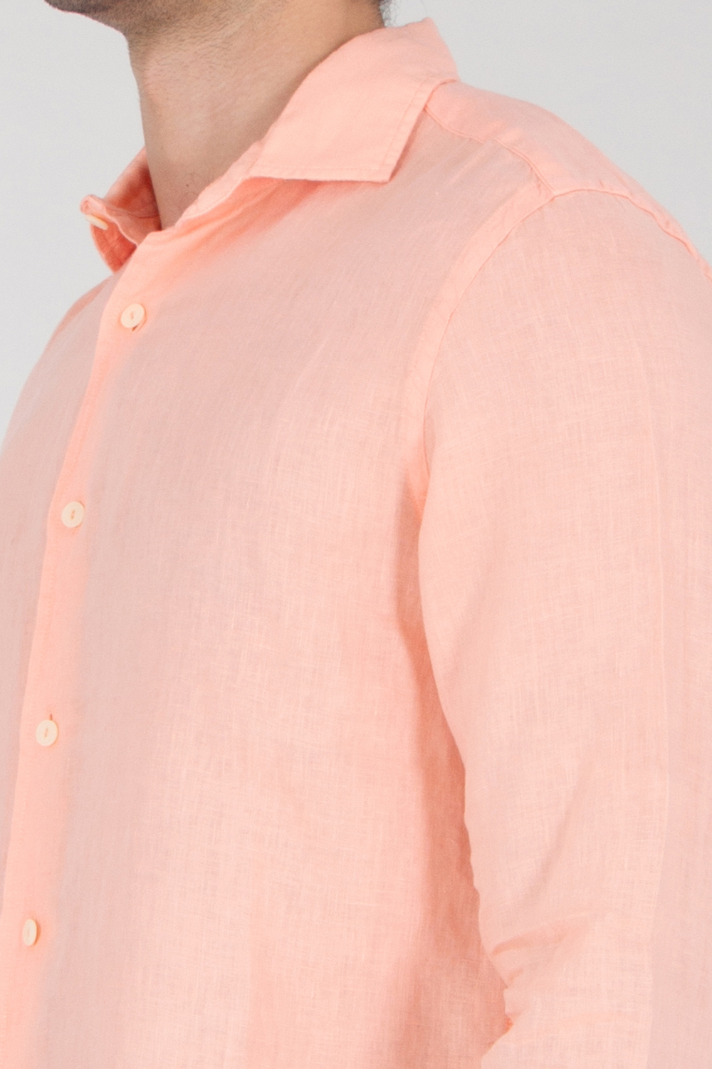 MC 2 SAINT BARTH Regular Fit Linen Shirt Pamplona