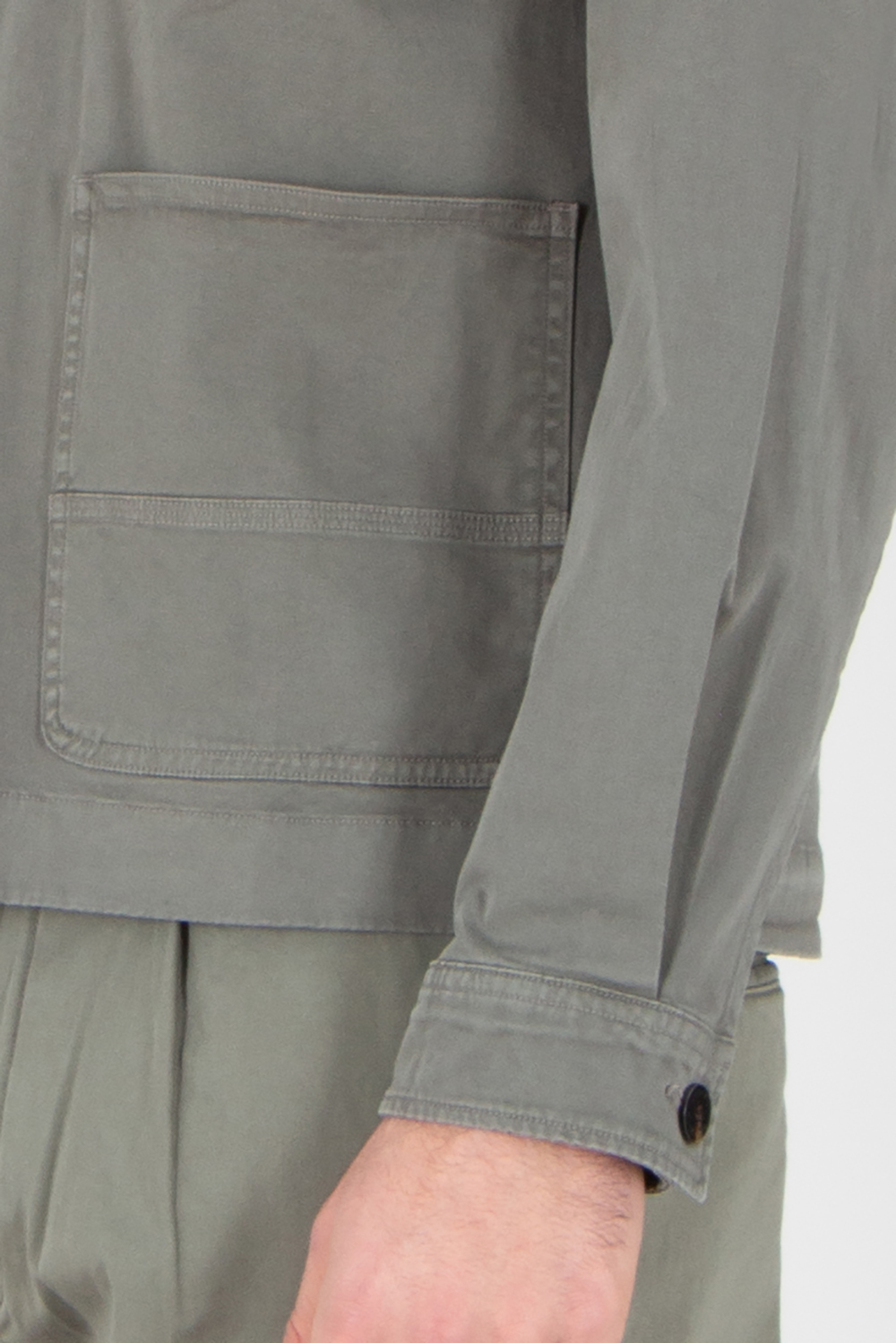 WOOLRICH Regular Fit Cotton Stretch Twill Chore Jacket