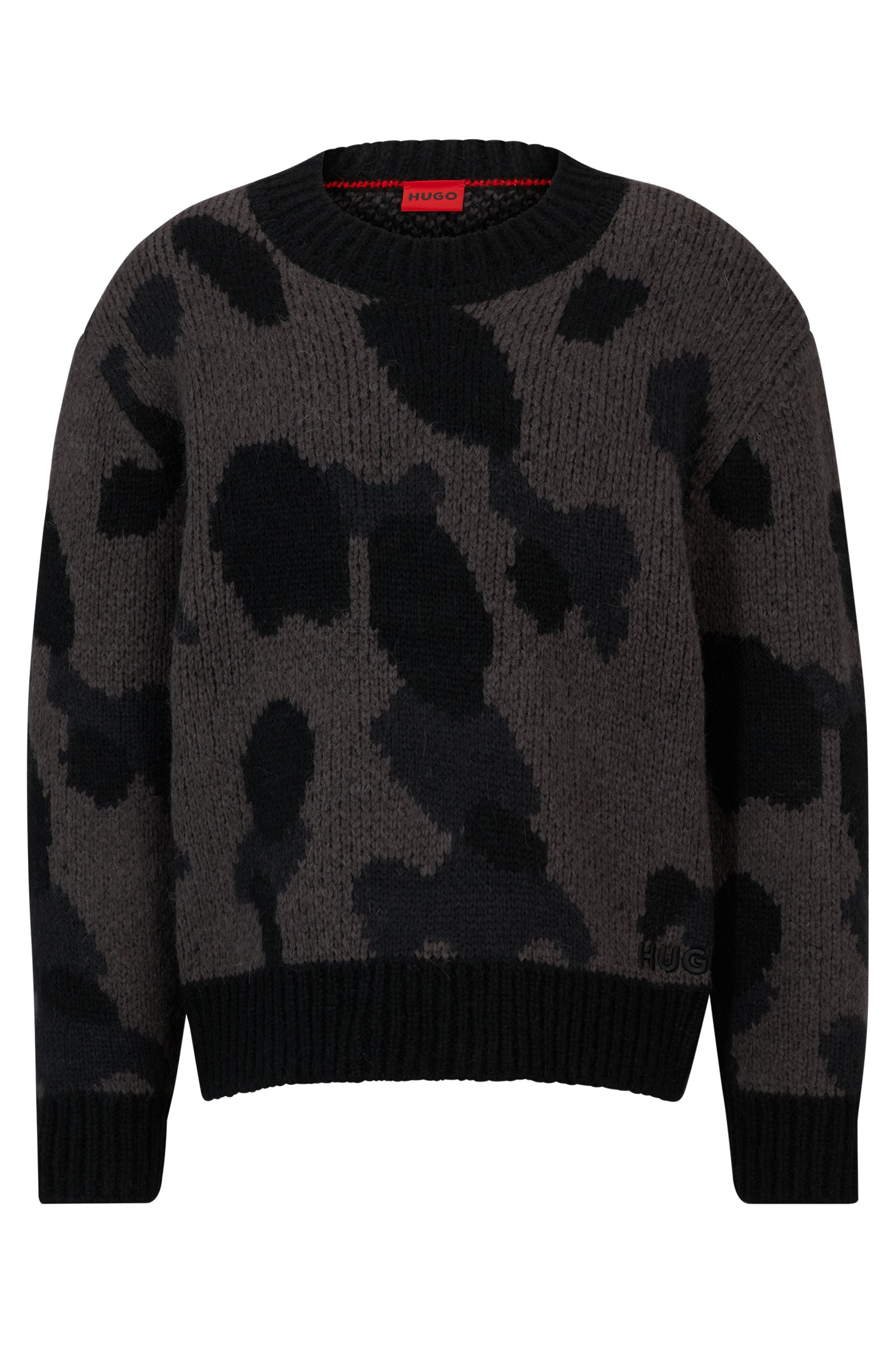 HUGO Dalmatian-Jacquard Alpaca & Wool Blend Sweater Sattiner HUGO Dalmatian-Jacquard Alpaca & Wool Blend Sweater Sattiner