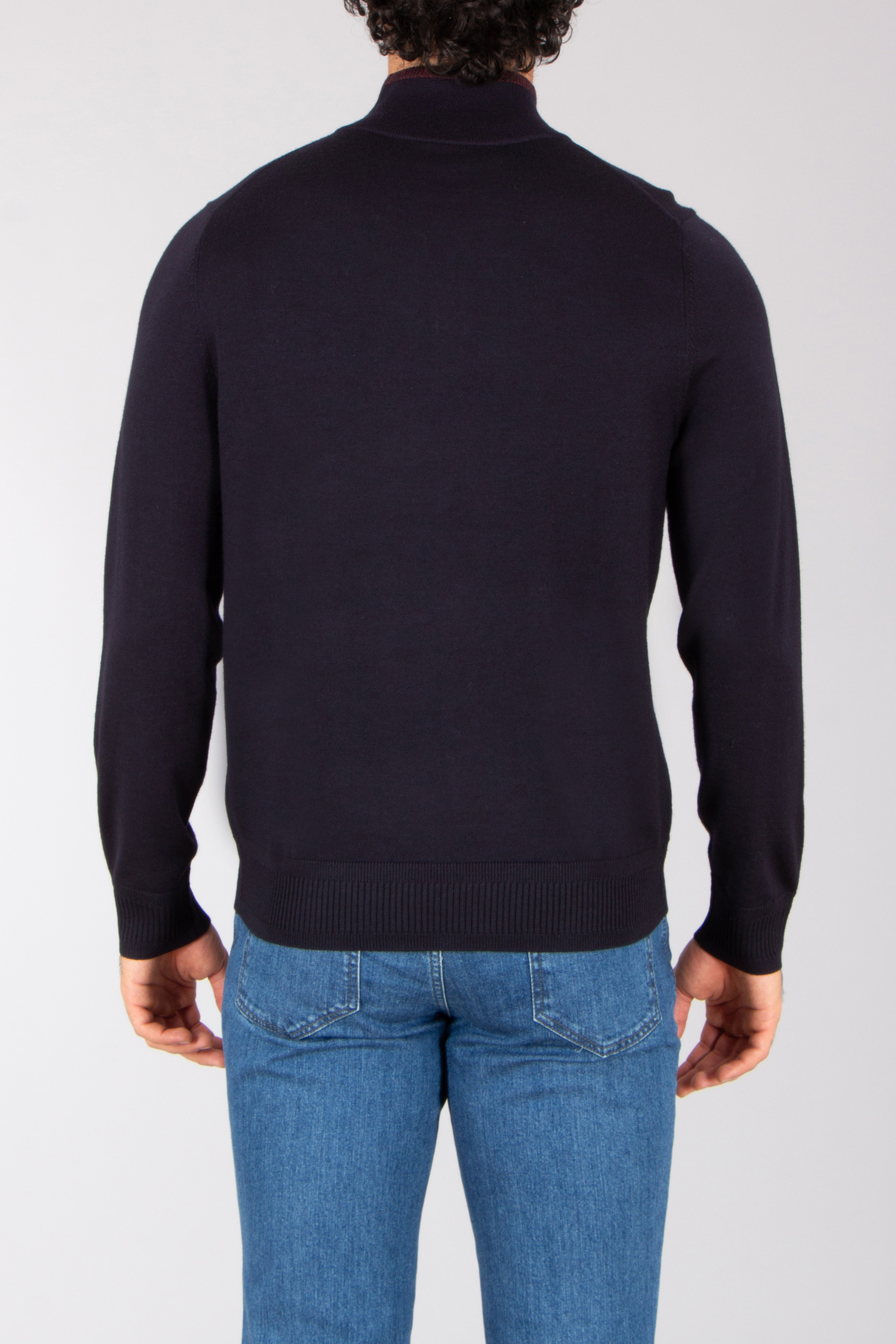 PAUL SMITH Regular Fit Wool Half Zip Sweater Strickwaren, Pullover, Langarm, Jeans, Sweatshirt