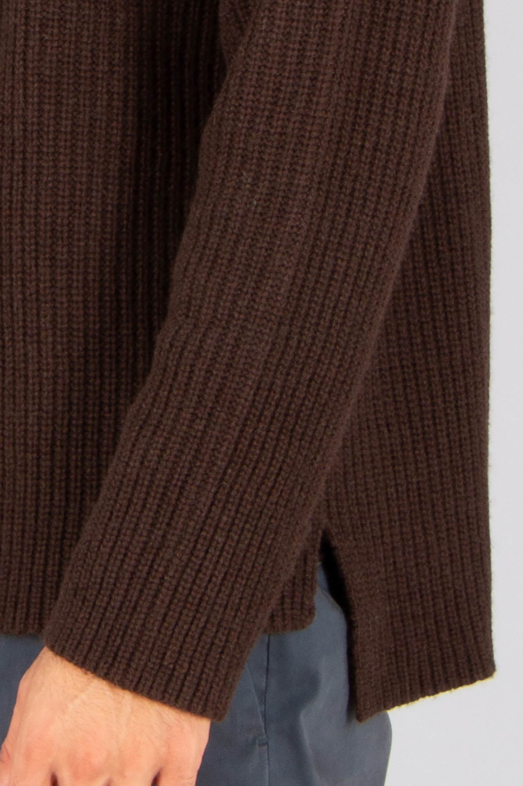 ALLUDE Regular Fit Ribbed Virgin Wool-Cashmere Blend Knit Polo Bekleidung, Strickwaren, Pullover