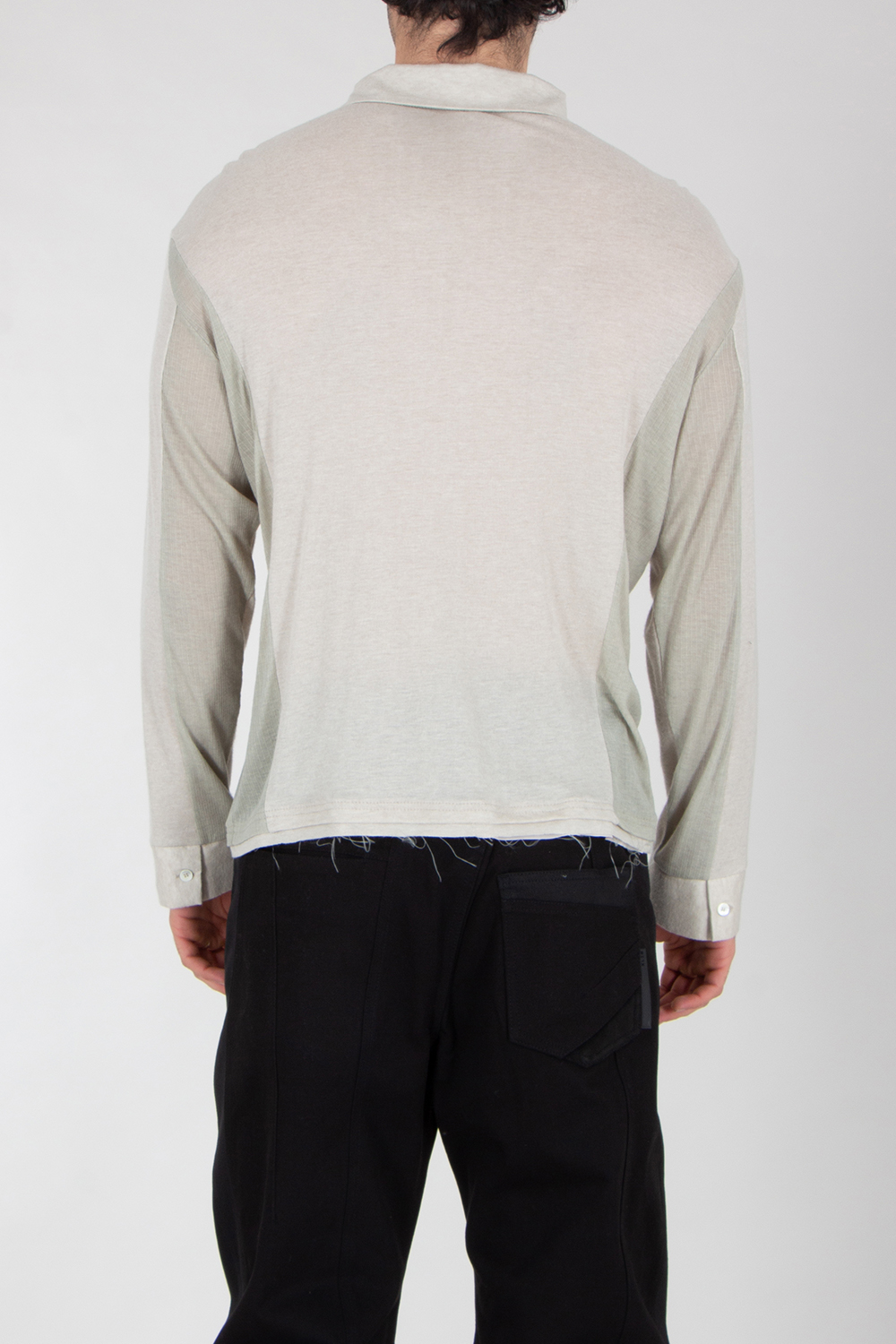 XLIM Regular Fit Panelled Cardigan With Raw Edge Detail 