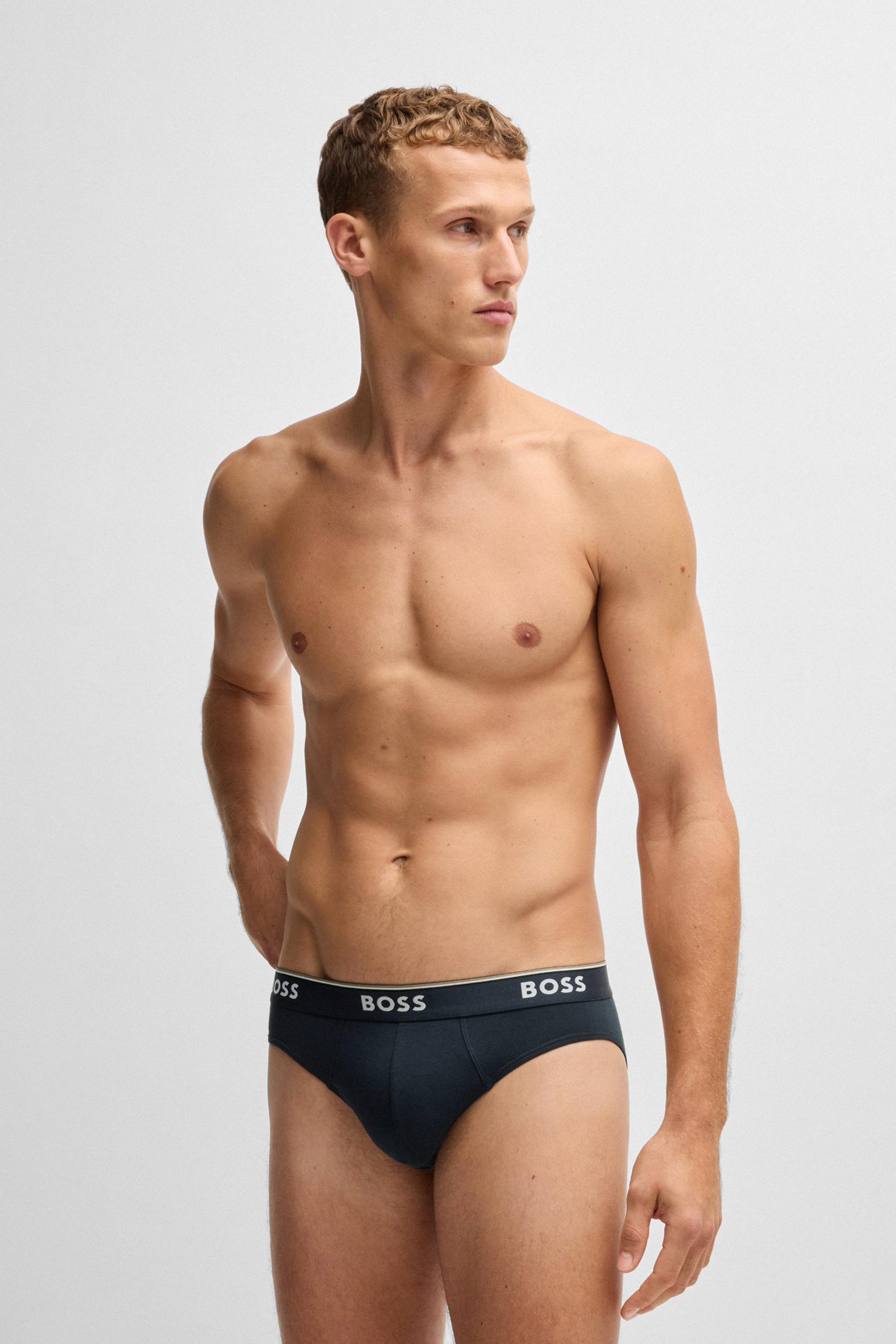 BOSS 3-Pack Cotton Stretch Briefs Power BOSS 3-Pack Cotton Stretch Briefs Power