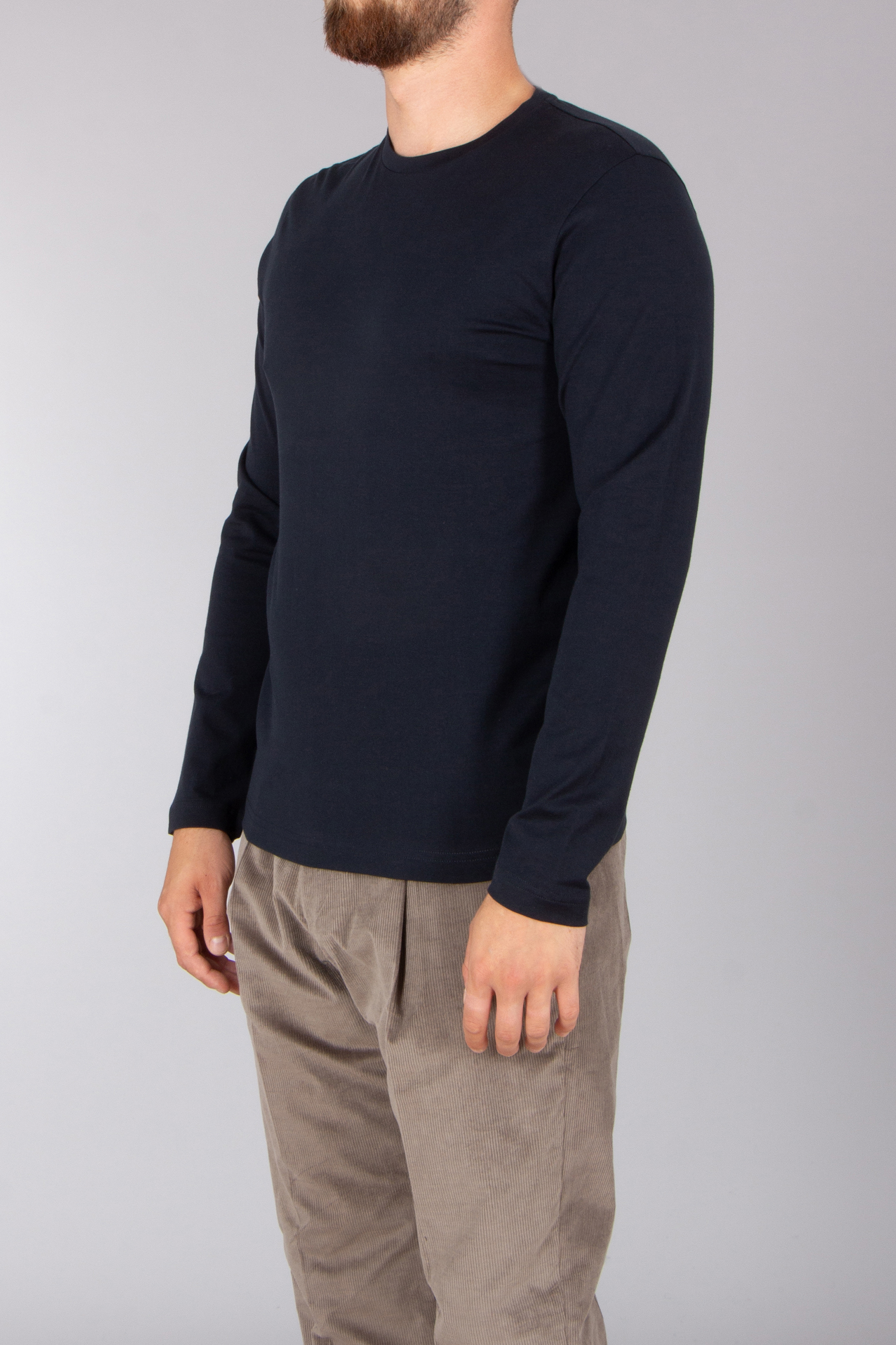 STEFAN BRANDT Regular Fit Urpima Sea Island Cotton Jersey Long-Sleeve T-Shirt Enno Langarm, Ärmel, Pullover, Mann, Person