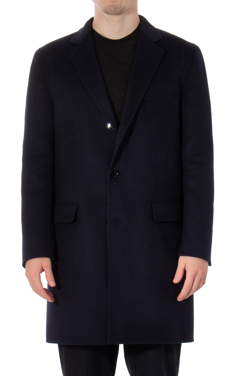 BRIONI Regular Fit Wool-Cashmere Blend Chesterfield Coat