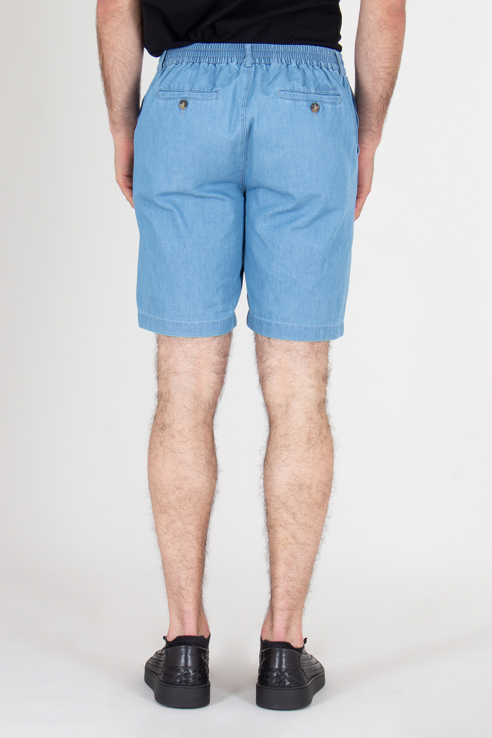MC2 SAINT BARTH Regular Fit Denim Effect Cotton Shorts