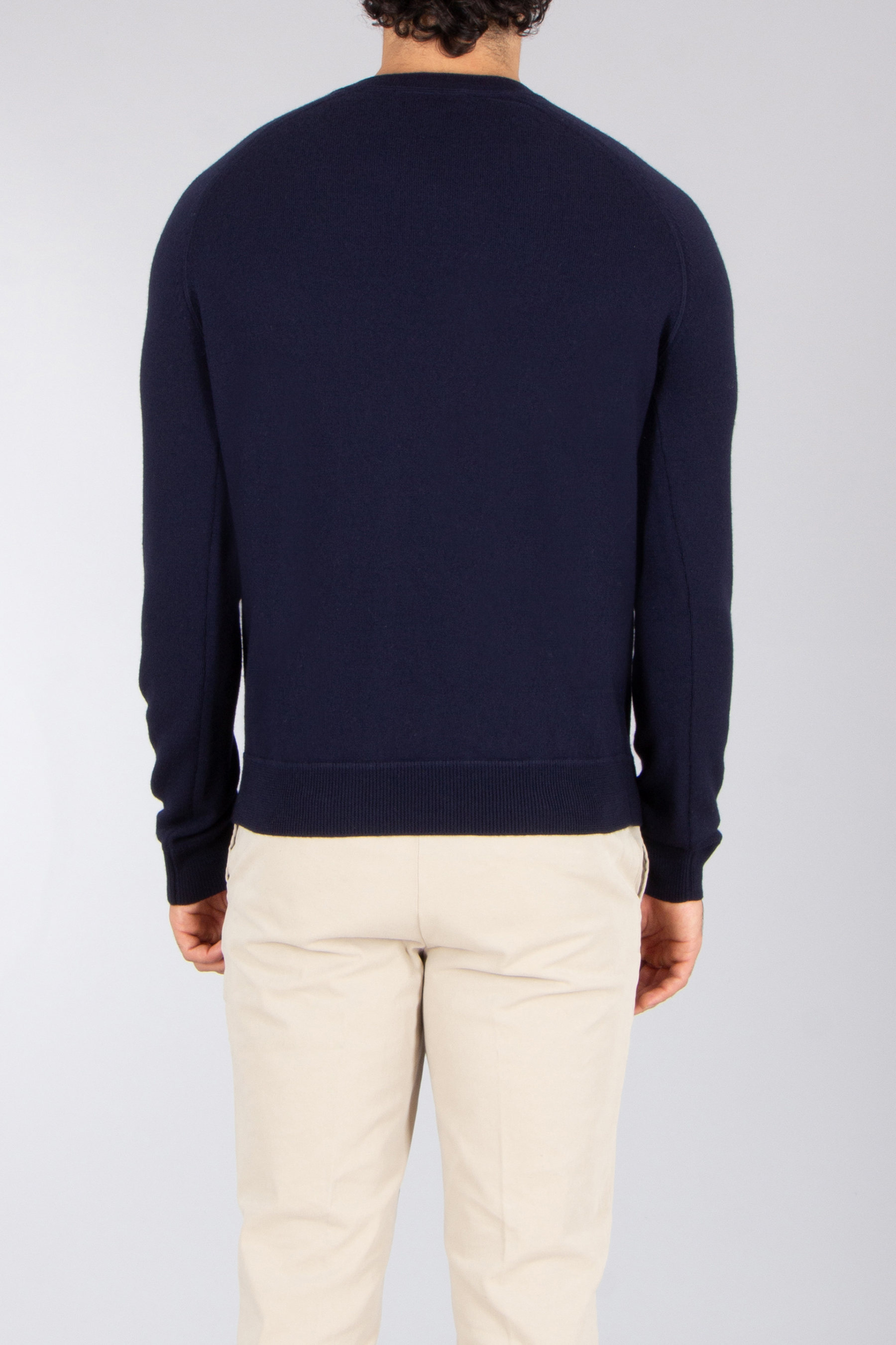 DSQUARED2 Regular Fit V-Insert Virgin Wool Knit Sweater Langarm, Ärmel, Strickwaren, Pullover, Sweatshirt