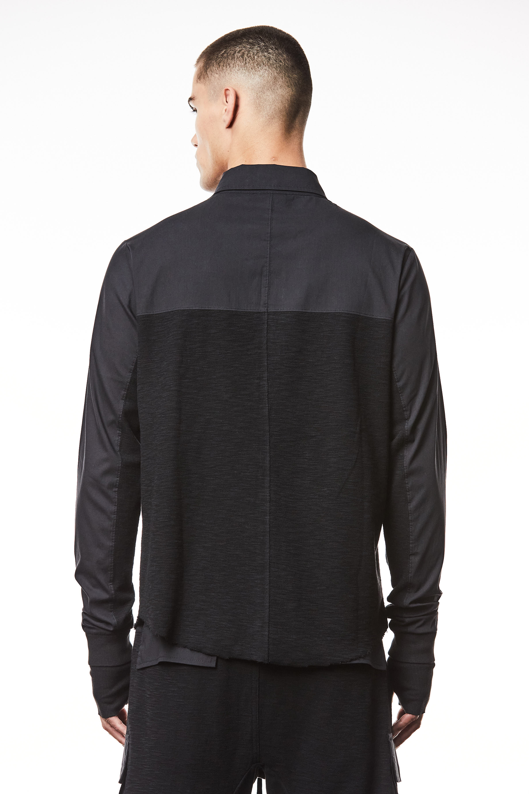 THOM KROM Slim Fit Matmix Washed Crashed Cotton Shirt THOM KROM Slim Fit Matmix Washed Crashed Cotton Shirt
