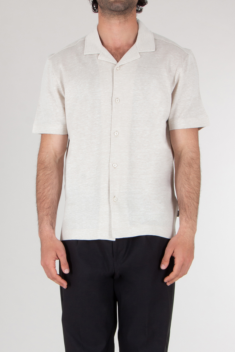 BOSS Linen Cotton Short Sleeve Shirt