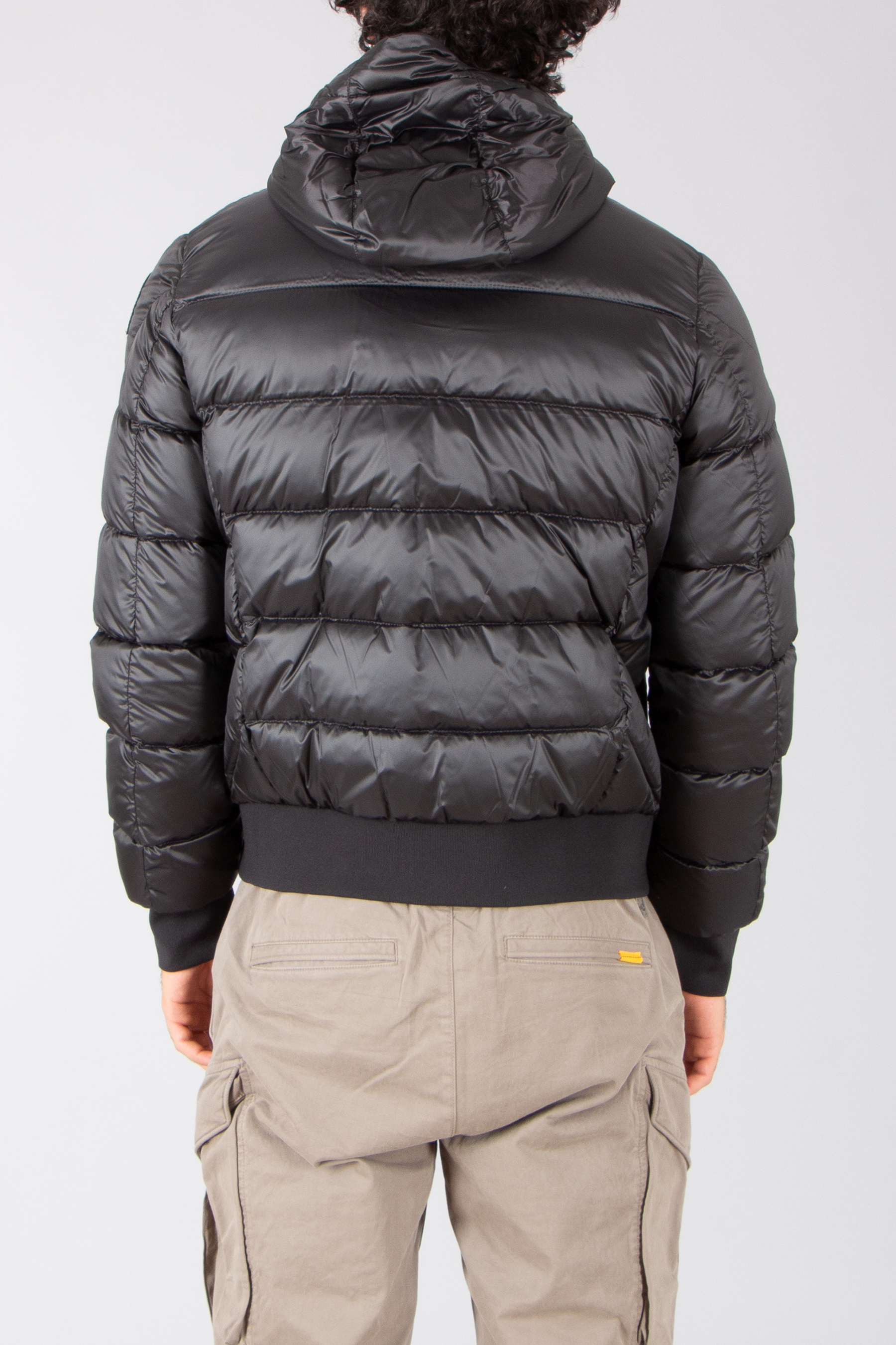 PARAJUMPERS Regular Fit Nylon Blend Twill Hooded Down Bomber Jacket Pharrell Bekleidung, Mantel, Jacke, Hosen