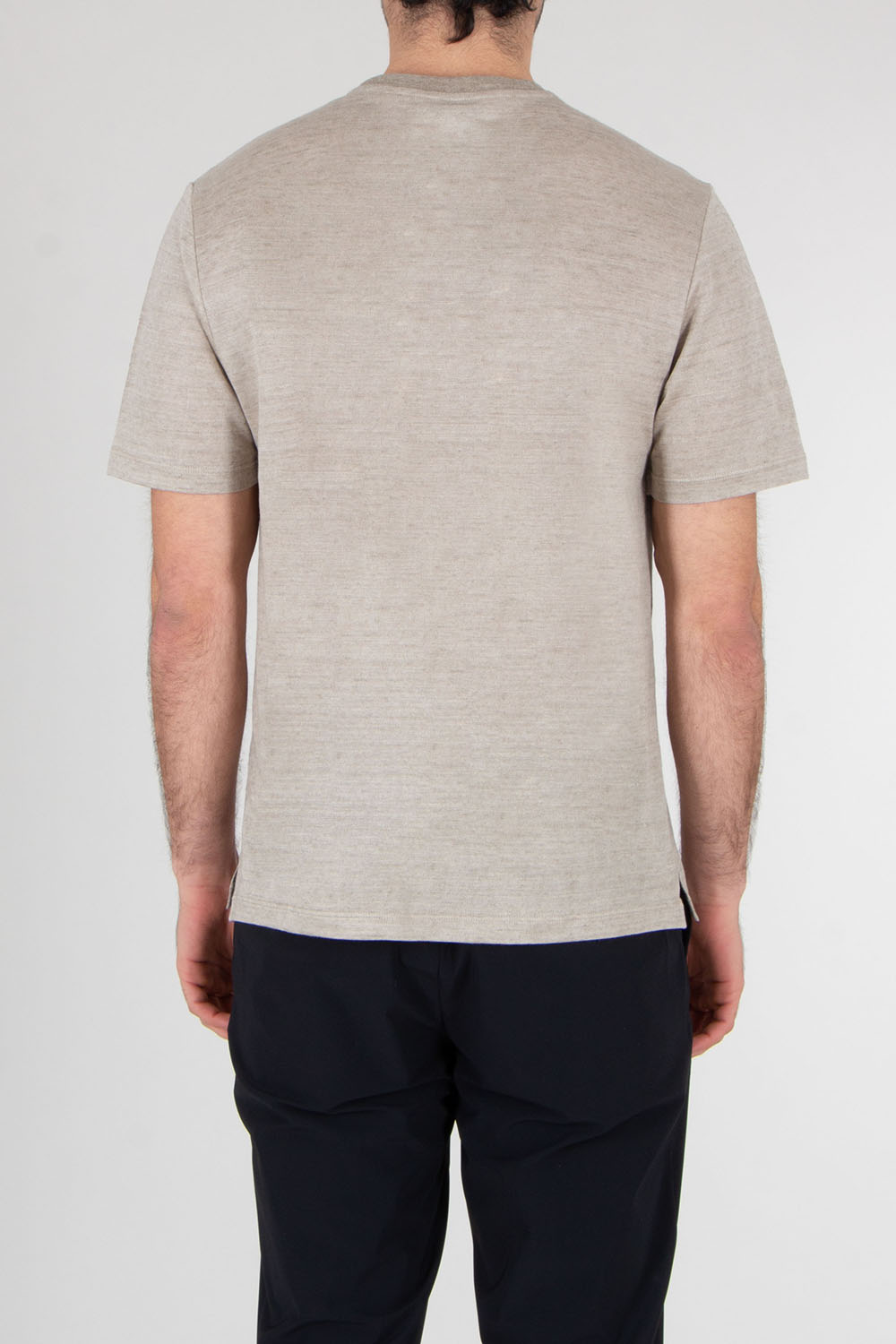 AGNONA Regular Fit Embroidered Linen Jersey T-Shirt