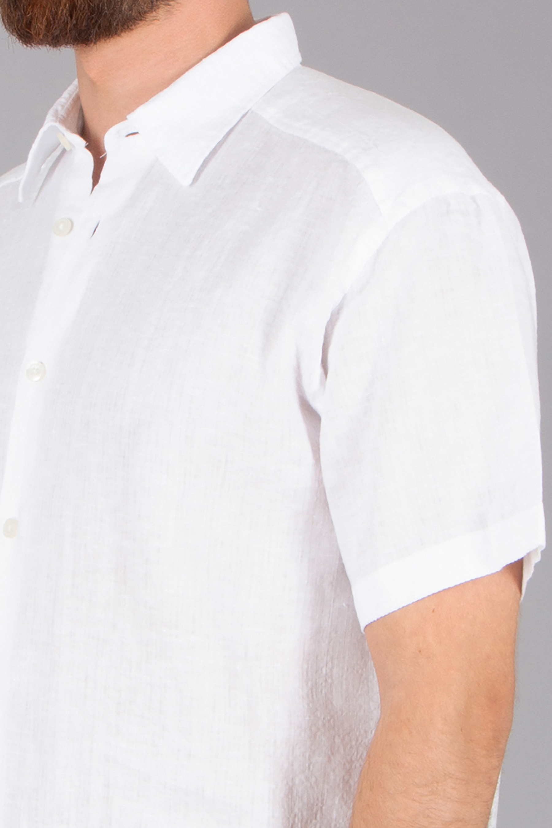 BOSS Relaxed Fit Linen Muslin Short-Sleeve Shirt C-Cory Dekoration für Zuhause, Leinen, Hemd, Ärmel, Bluse