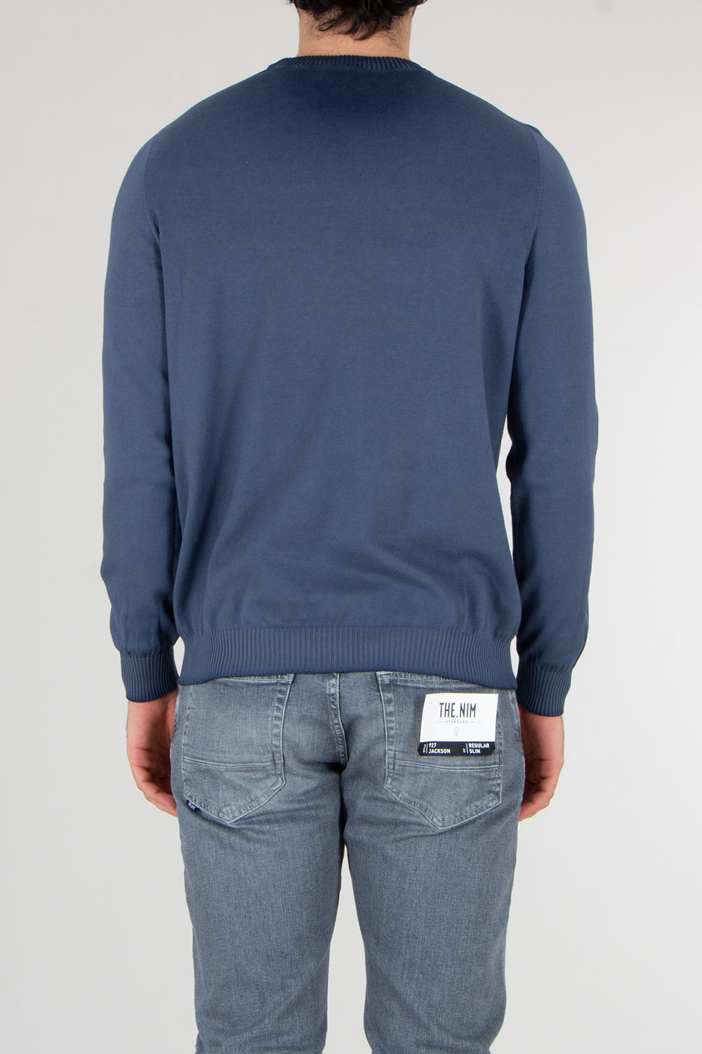 AROVESCIO Regular Fit Cotton Round Neck Sweater