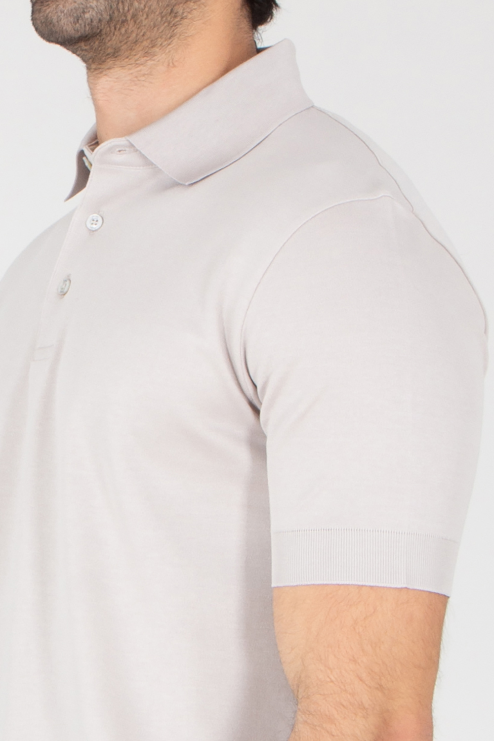 HERNO Regular Fit Cotton Jersey Knit Effect Polo Shirt