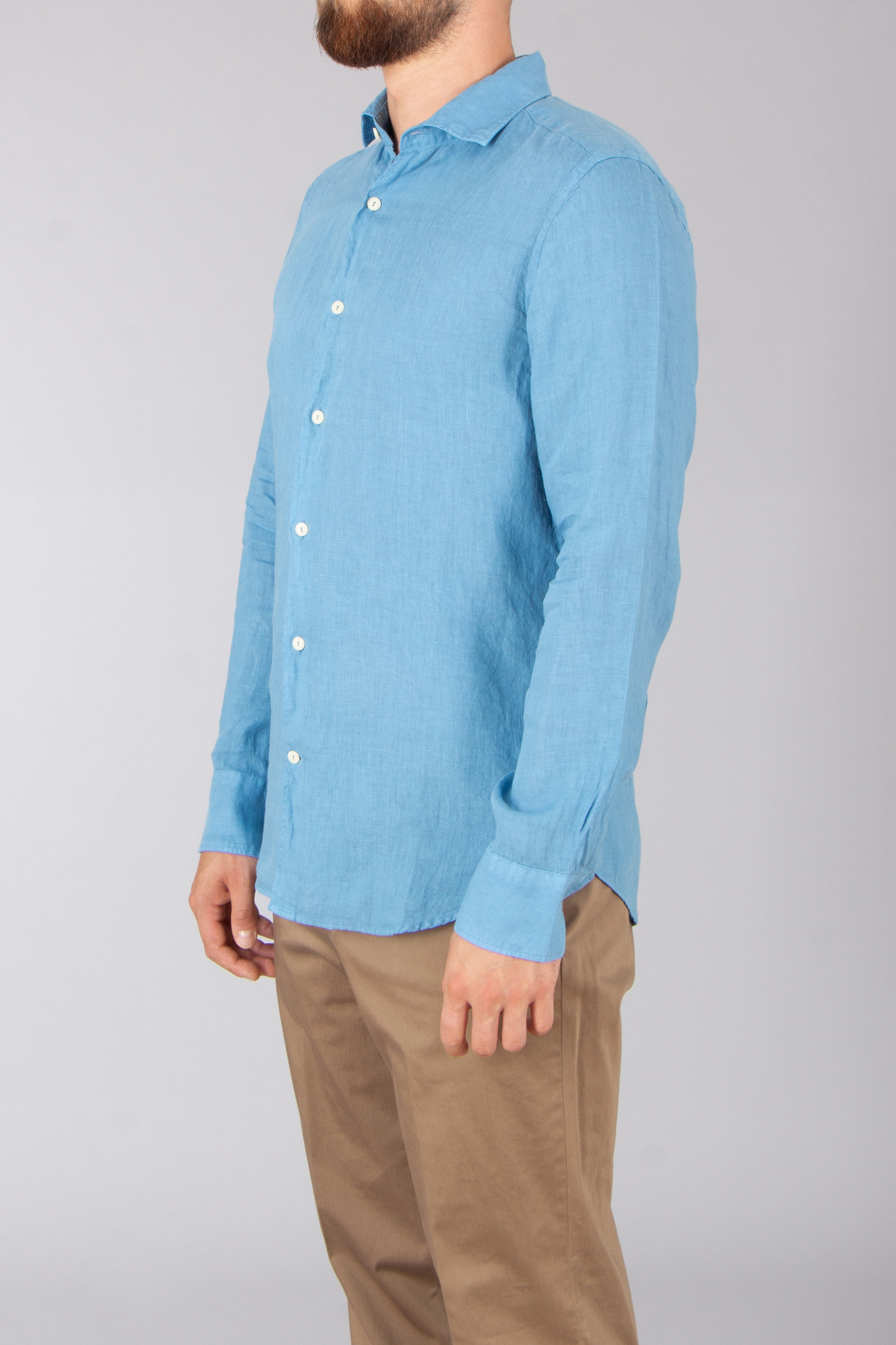 MC 2 SAINT BARTH Regular Fit Linen Shirt Pamplona