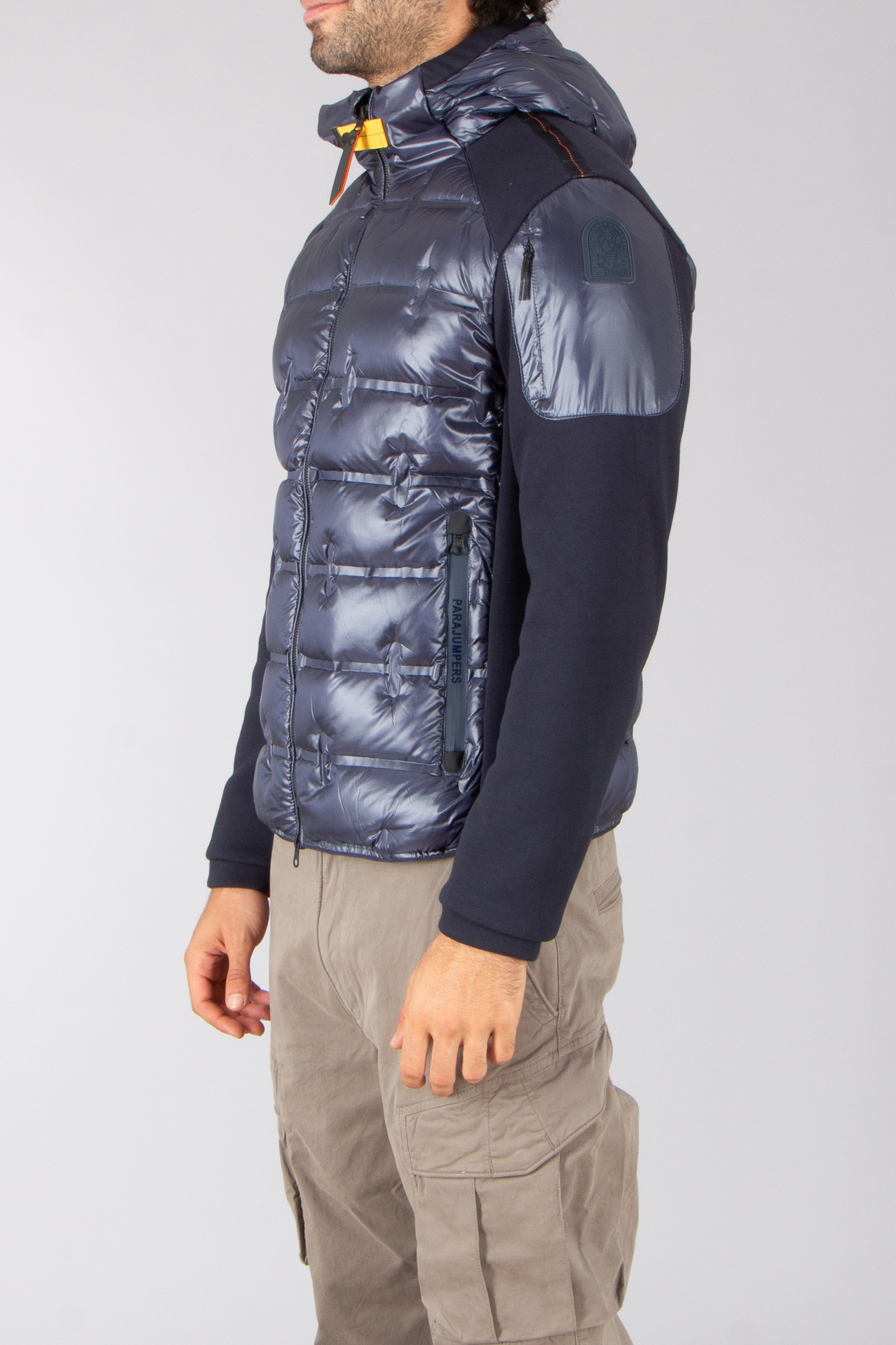 PARAJUMPERS Slim Fit Nylon Ripstop & Stretch Piqué Hybrid Jacket Weste, Mantel, Jacke, Rettungsweste, Person