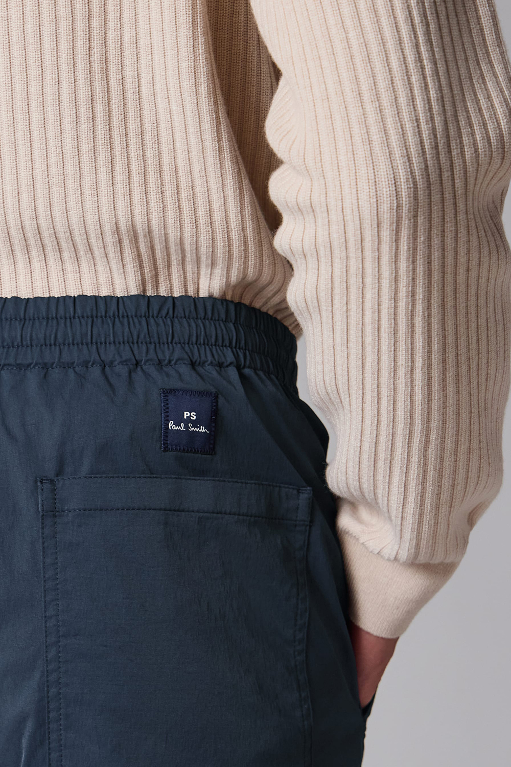 PAUL SMITH Tapered Fit Technical Nylon-Cotton Stretch Blend Drawstring Chinos