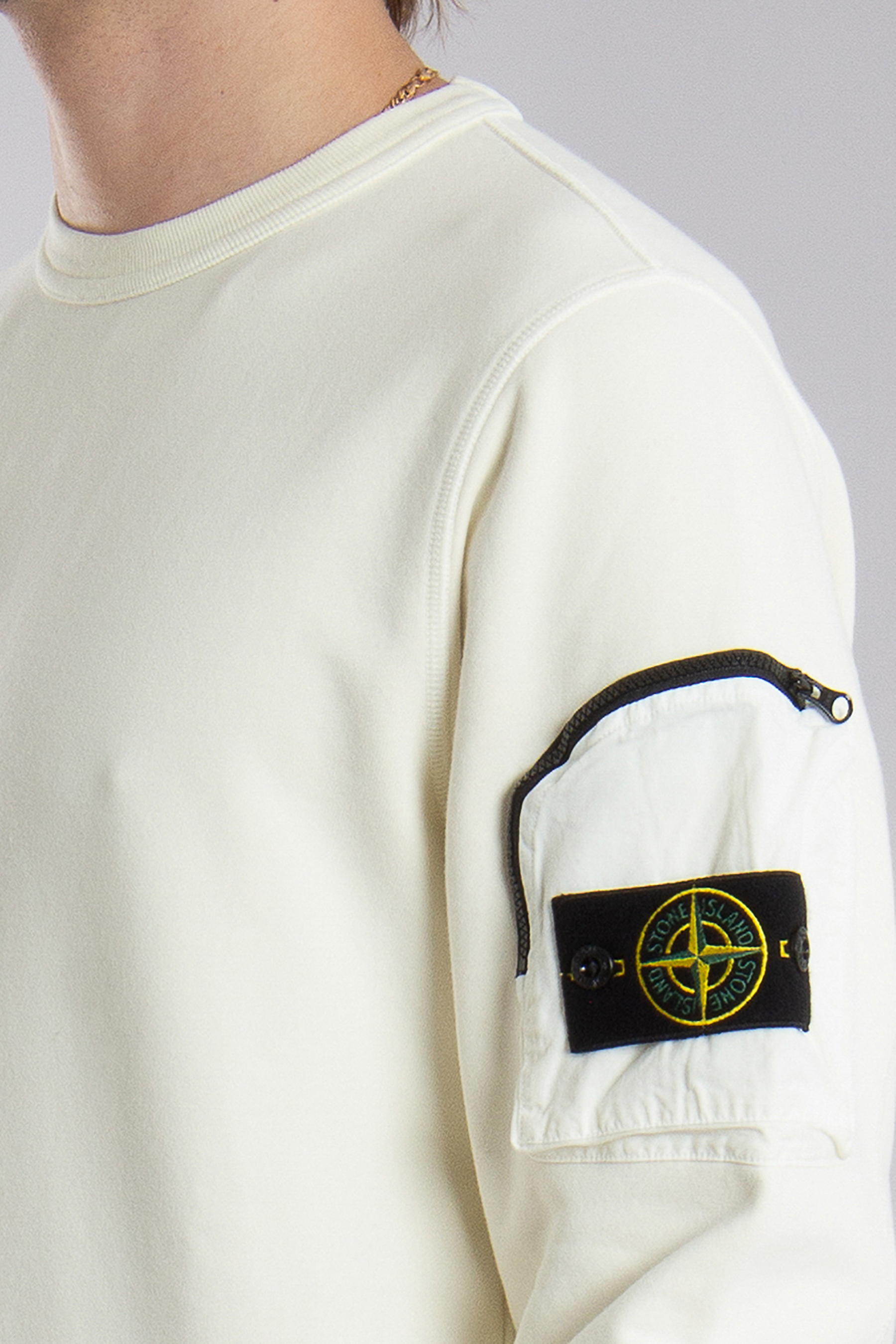 STONE ISLAND Garment-Dyed Organic Cotton Fleece Sweatshirt STONE ISLAND Garment-Dyed Organic Cotton Fleece Sweatshirt