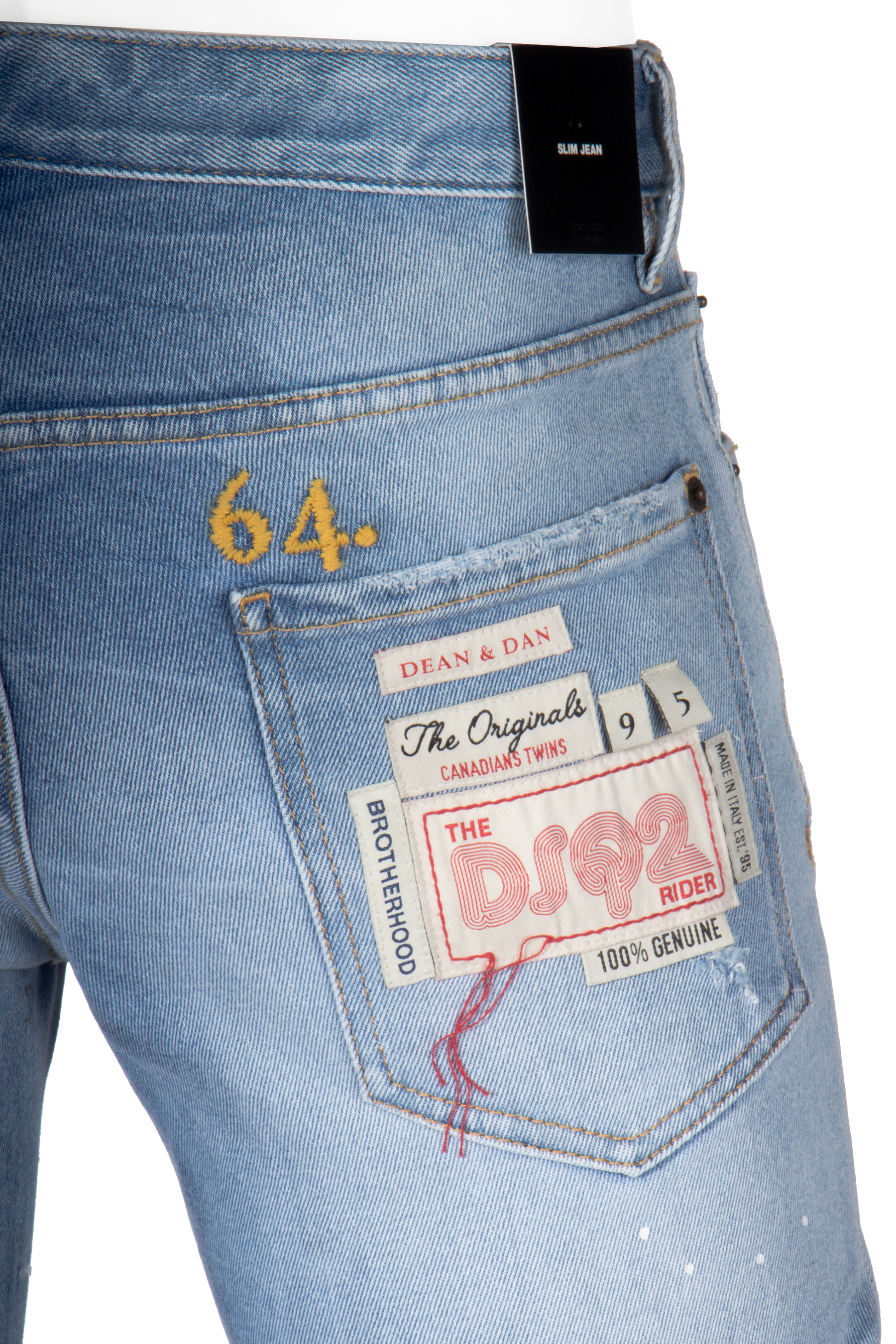 DSQUARED2 Slim Jeans Light Blue Holes DSQUARED2 Slim Jeans Light Blue Holes