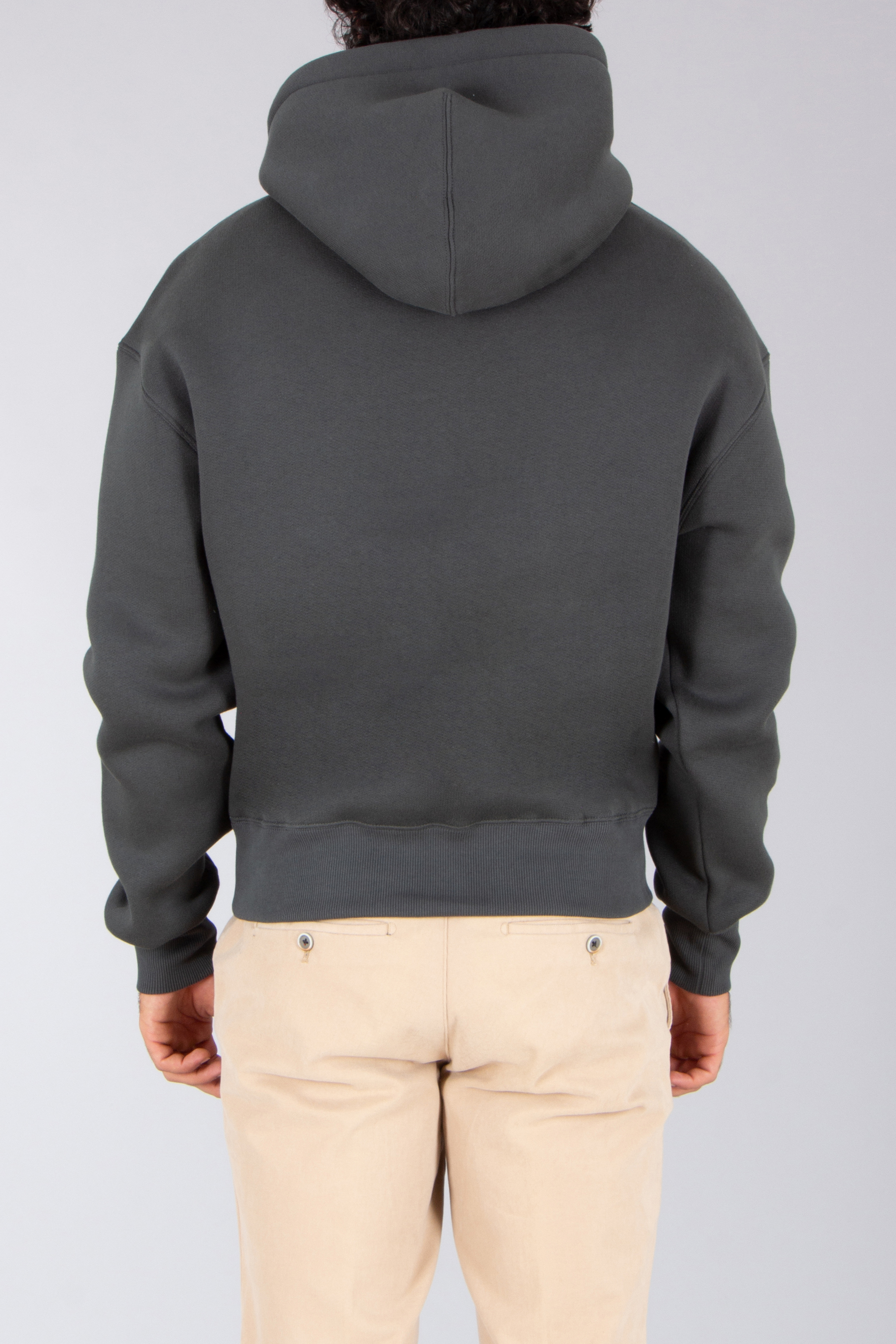 AMI PARIS Comfort Fit Ami De Coeur Brushed Cotton Blend Fleece Hoodie Strickwaren, Pullover, Sweatshirt, Kapuzenpulli, Fleece