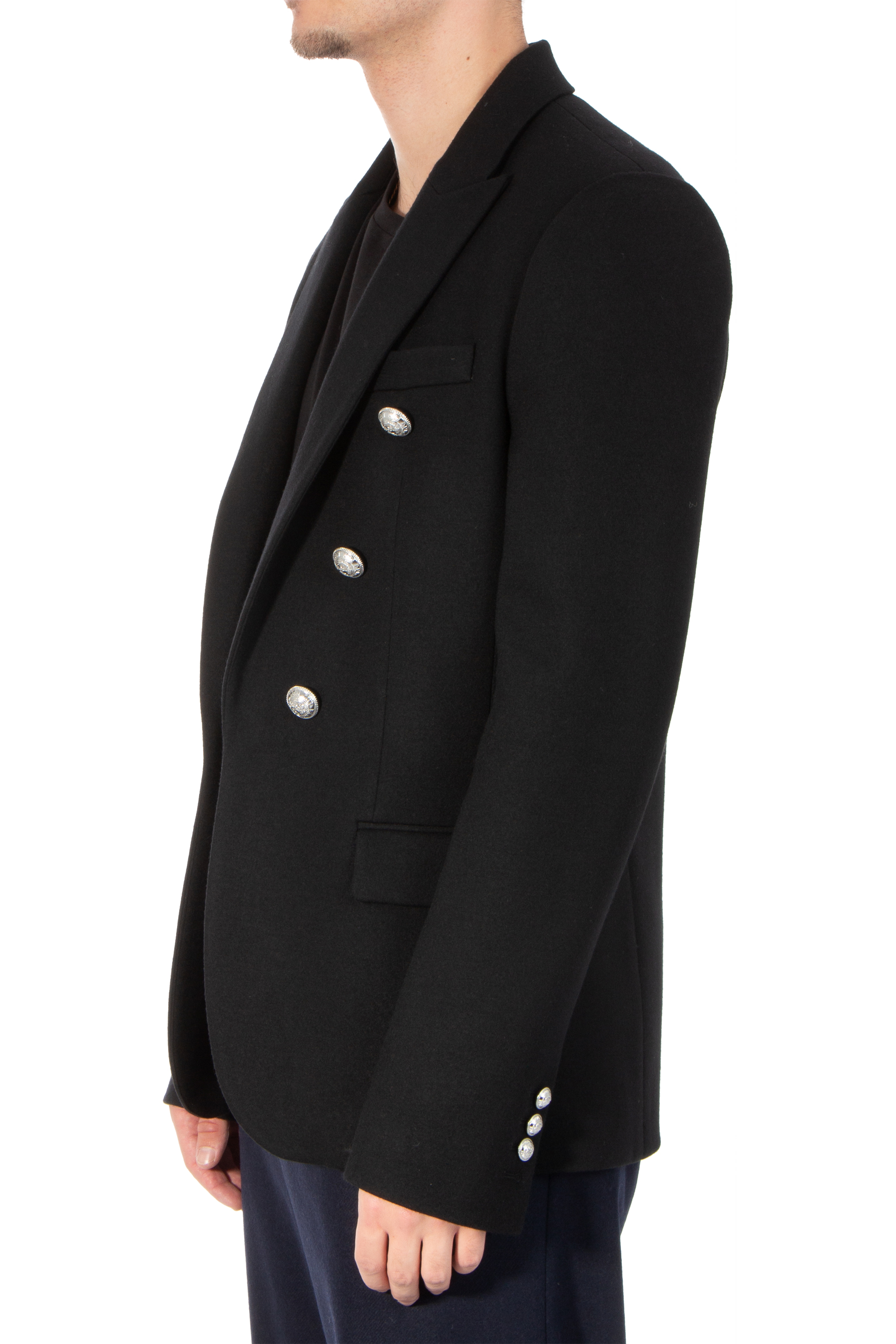 BALMAIN Slim Fit Virgin Wool & Cashmere Blazer