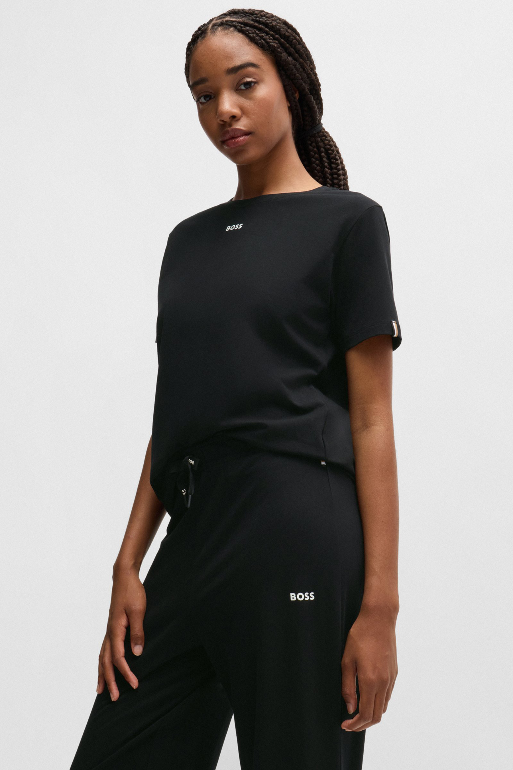 BOSS Relaxed Fit Stretch Cotton Jersey Pyjama Pants CI_Pants Ärmel, Erwachsener, Weiblich, Person, Frau