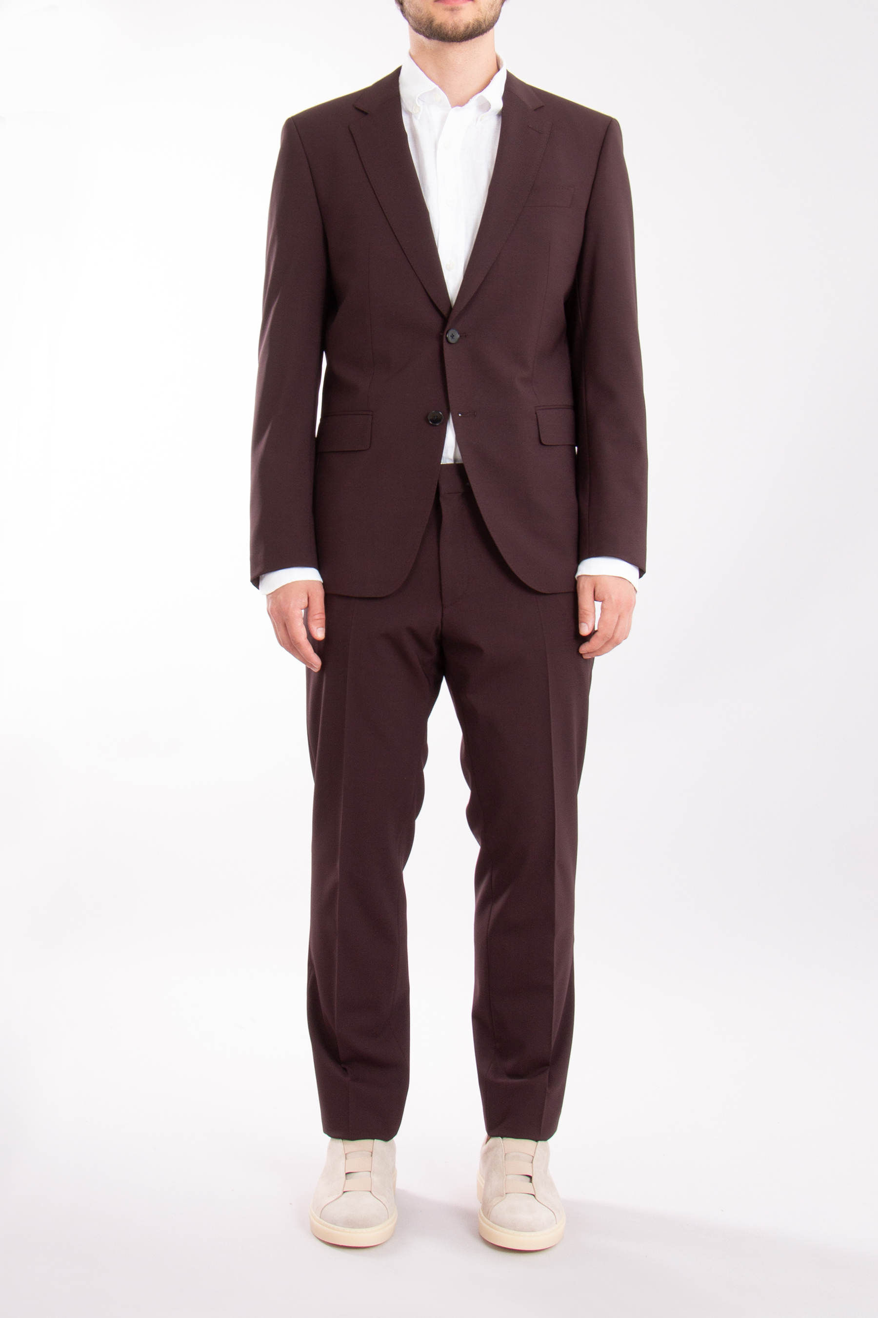 BOSS Slim Fit Virgin Wool Stretch Suit H-Huge