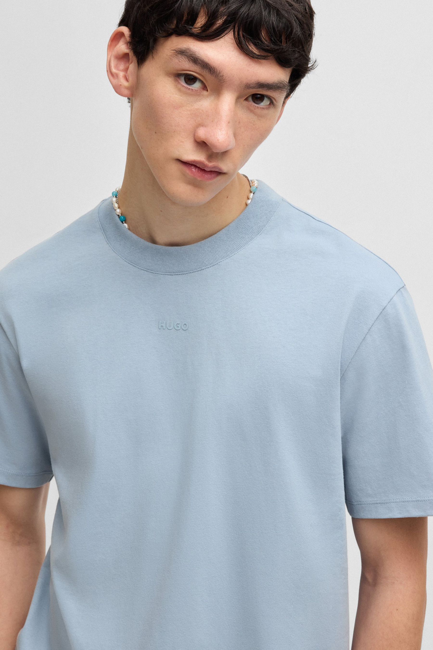 HUGO Relaxed Fit Printed Cotton Jersey T-Shirt Dapolino HUGO Relaxed Fit Printed Cotton Jersey T-Shirt Dapolino