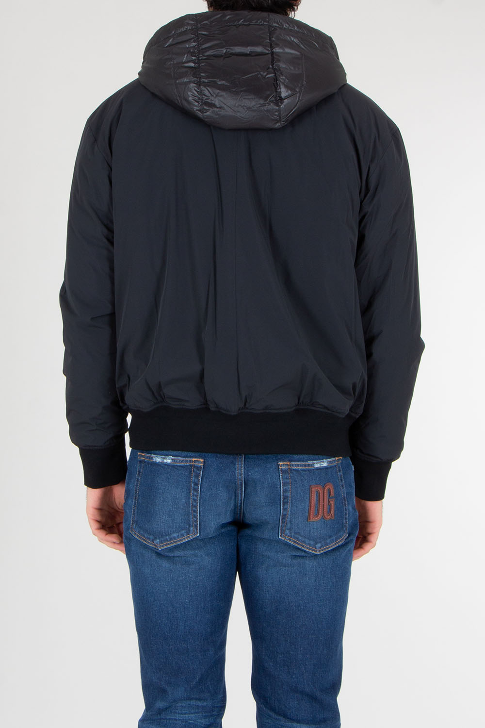 MOOSE KNUCKLES Relaxed Fit 2-in-1 Nylon Stretch Down Brixton Bomber Jacke