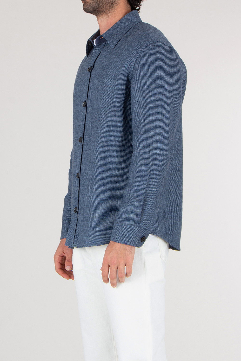 ZEGNA Regular Fit Cashmere Linen and Silk Overshirt