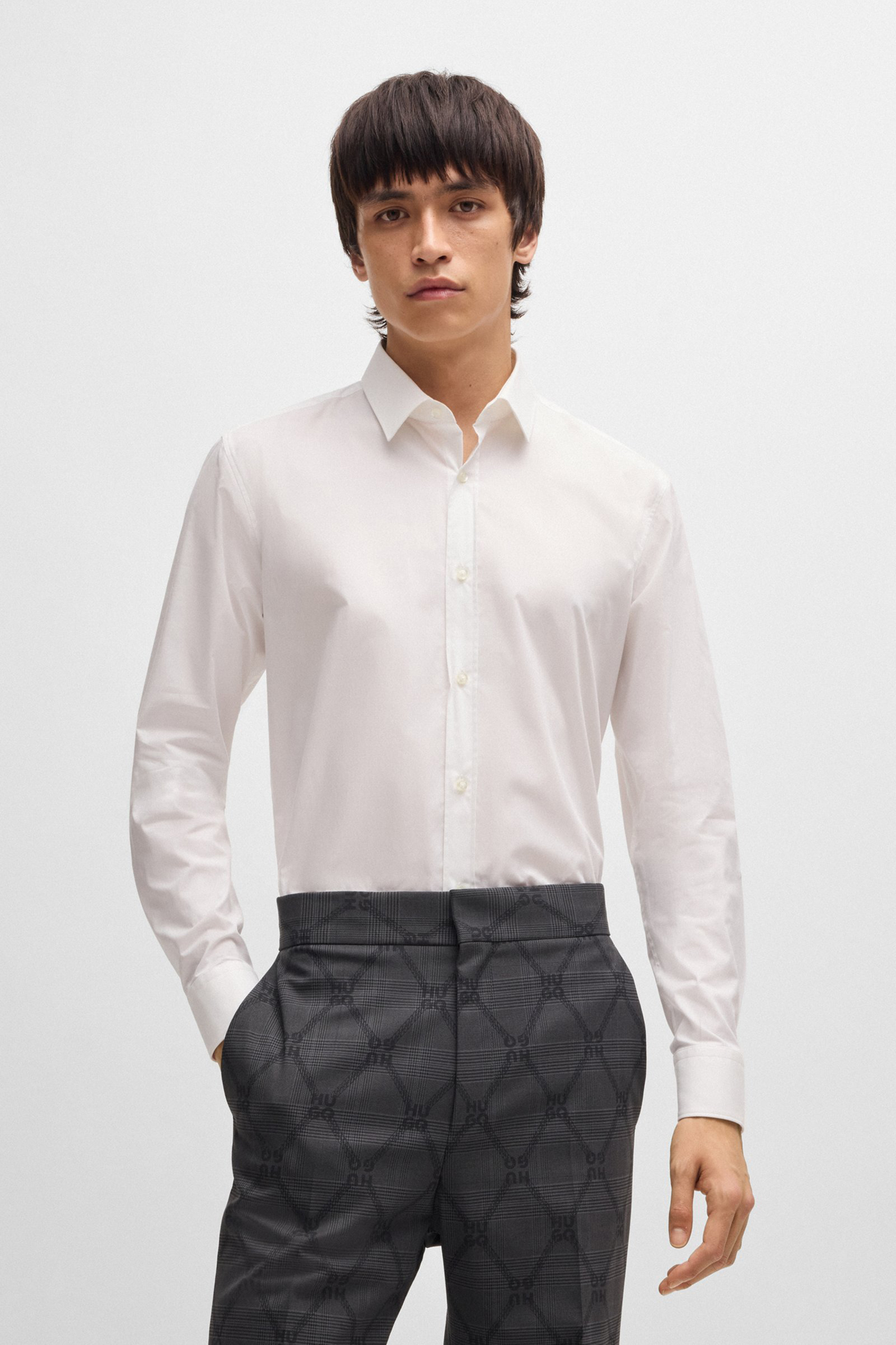 HUGO Extra Slim Fit Stretch Cotton Poplin Shirt Elisha HUGO Extra Slim Fit Stretch Cotton Poplin Shirt Elisha