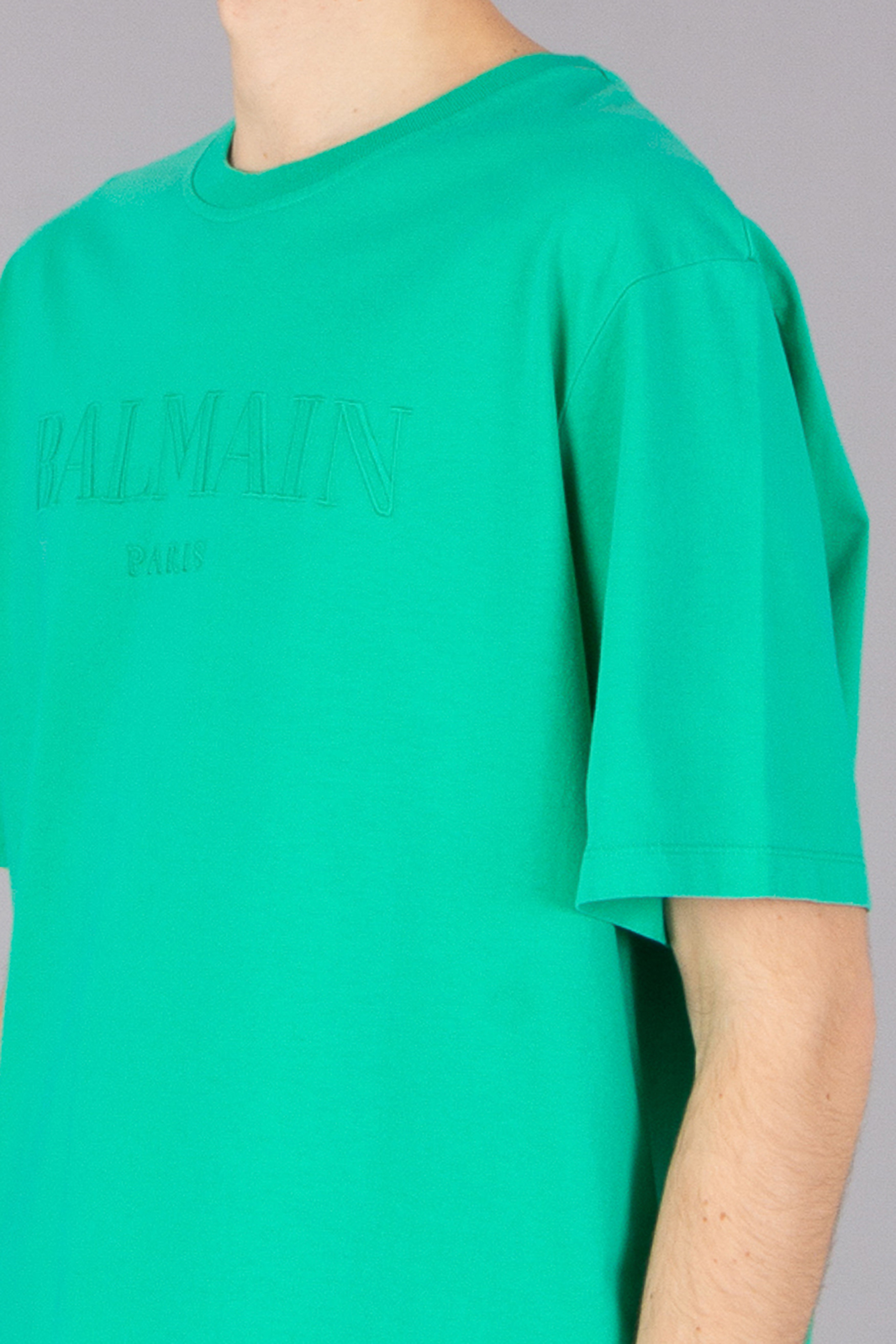 BALMAIN Loose Fit Embroidered Organic Cotton Jersey T-Shirt BALMAIN Loose Fit Embroidered Organic Cotton Jersey T-Shirt