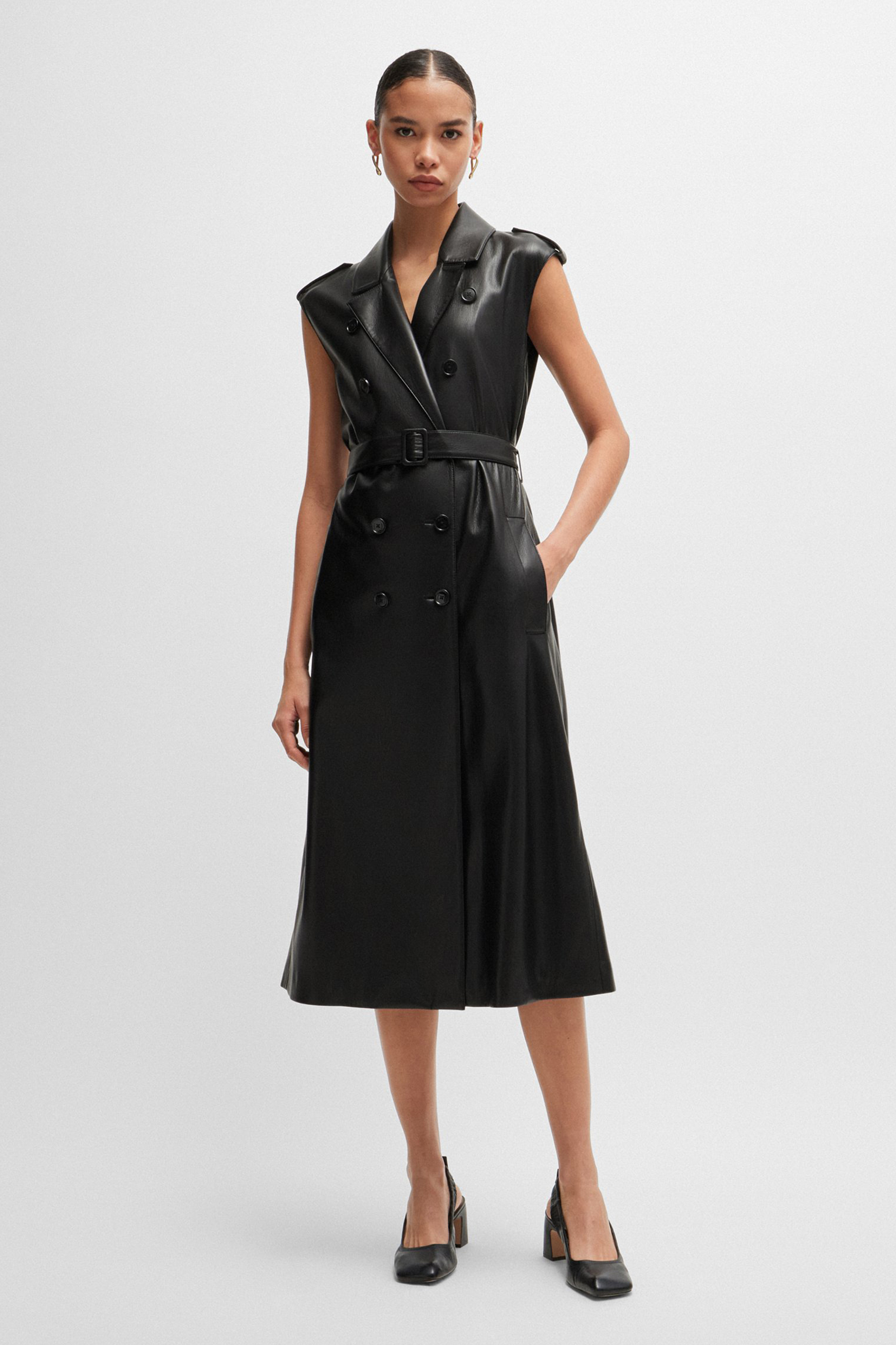 BOSS Faux Leather Dress Dujeta BOSS Faux Leather Dress Dujeta