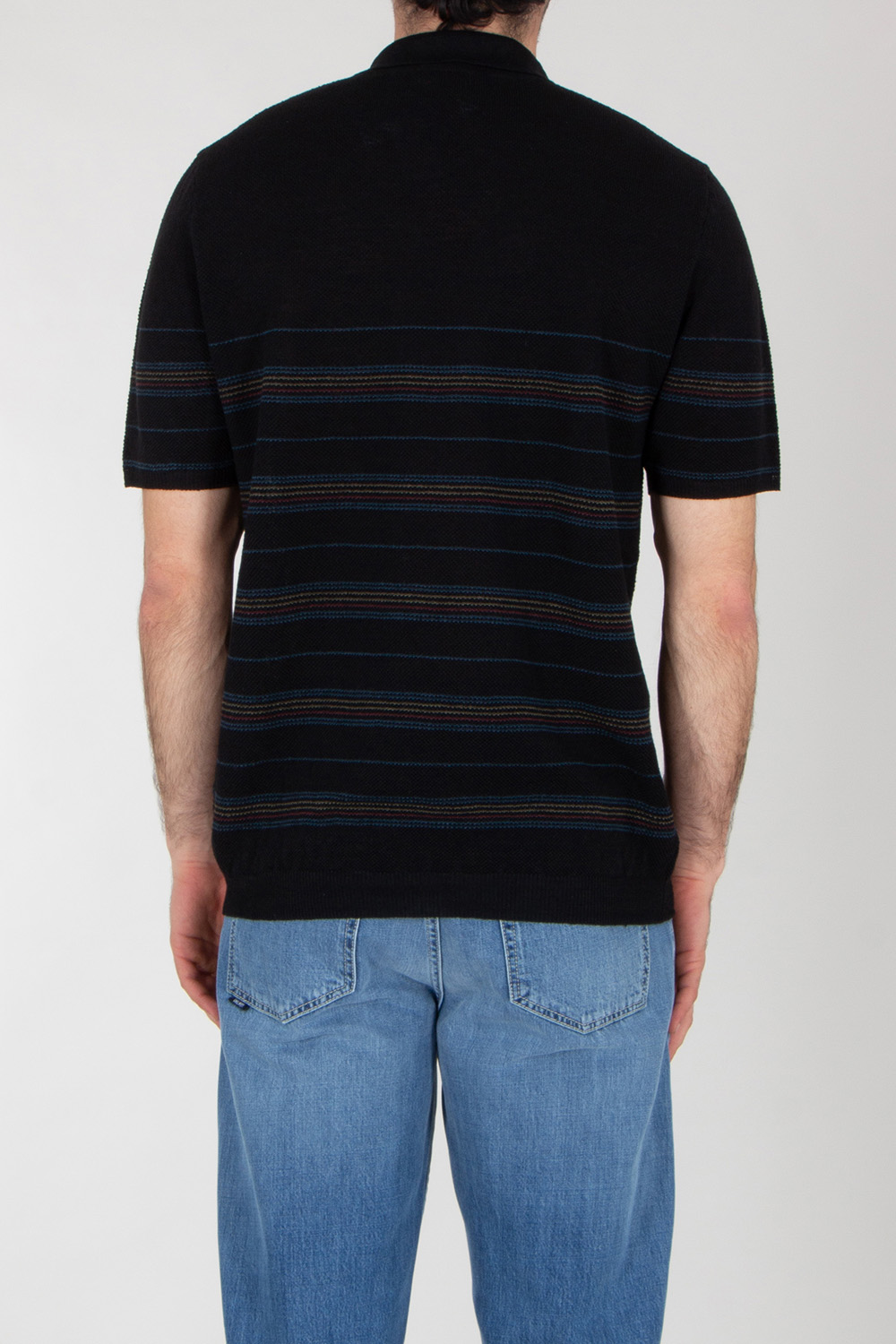 ROBERTO COLLINA Regular Fit Knitted Linen Polo Shirt